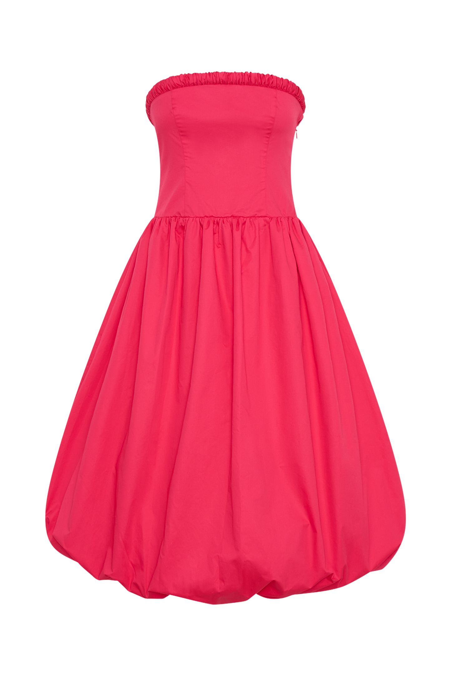 Robe midi à manches bouffantes Dulce - Framboise