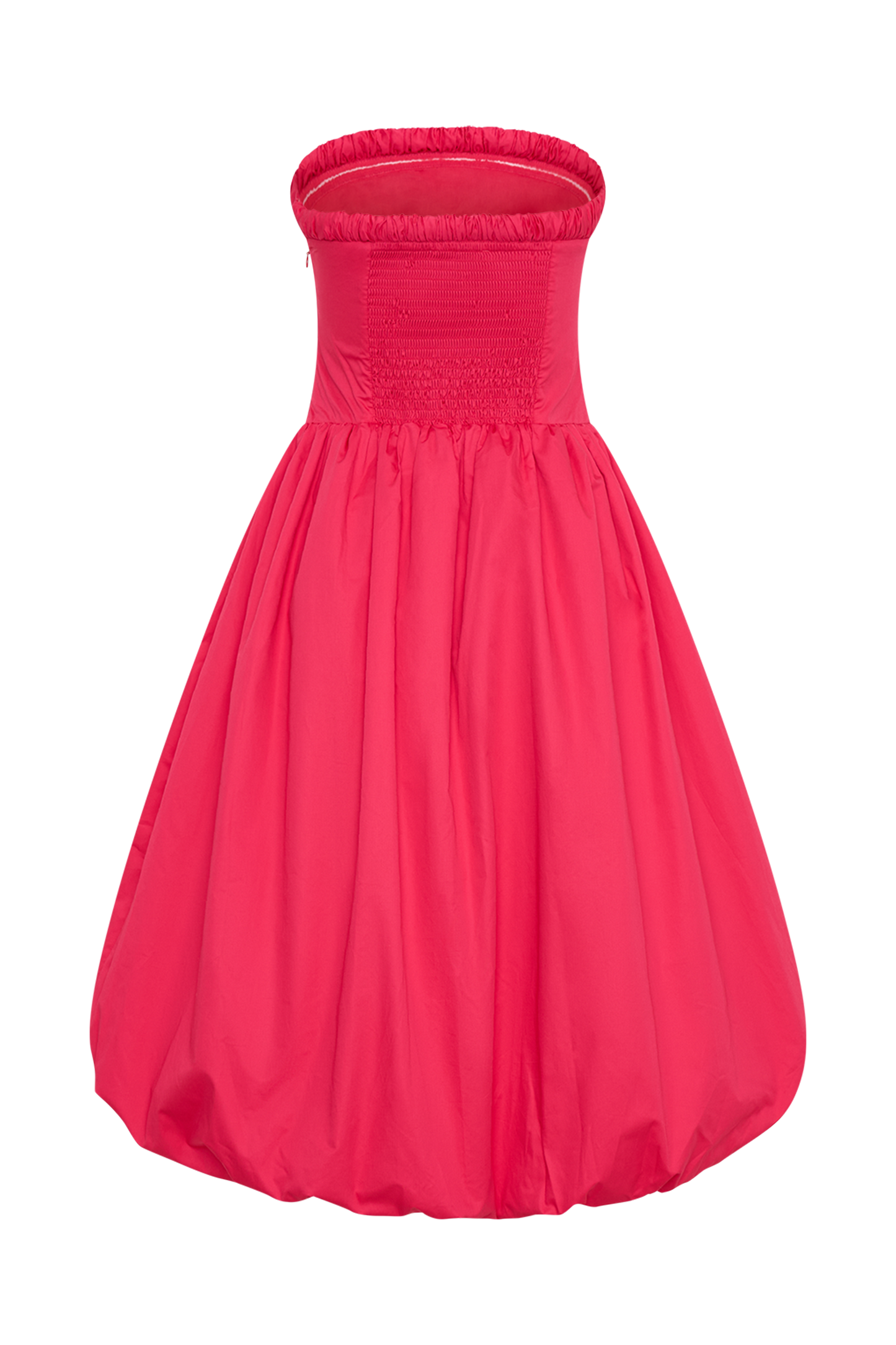 Robe midi à manches bouffantes Dulce - Framboise
