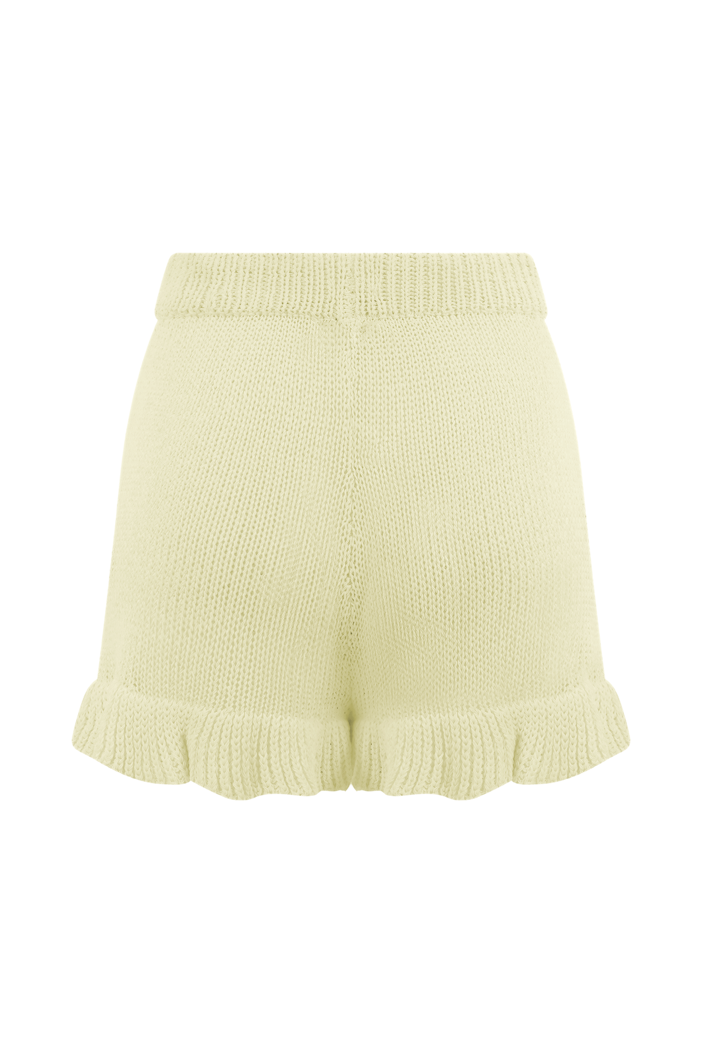 Shorts en tricot à volants Eleanor - Blanc