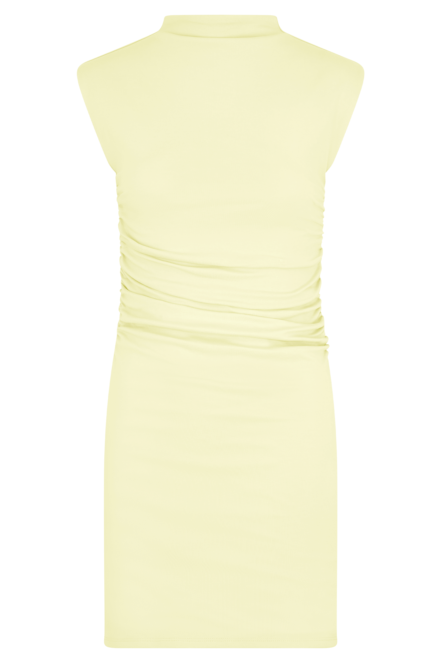 Robe mini sans manches à col montant Elliot - Jaune pâle