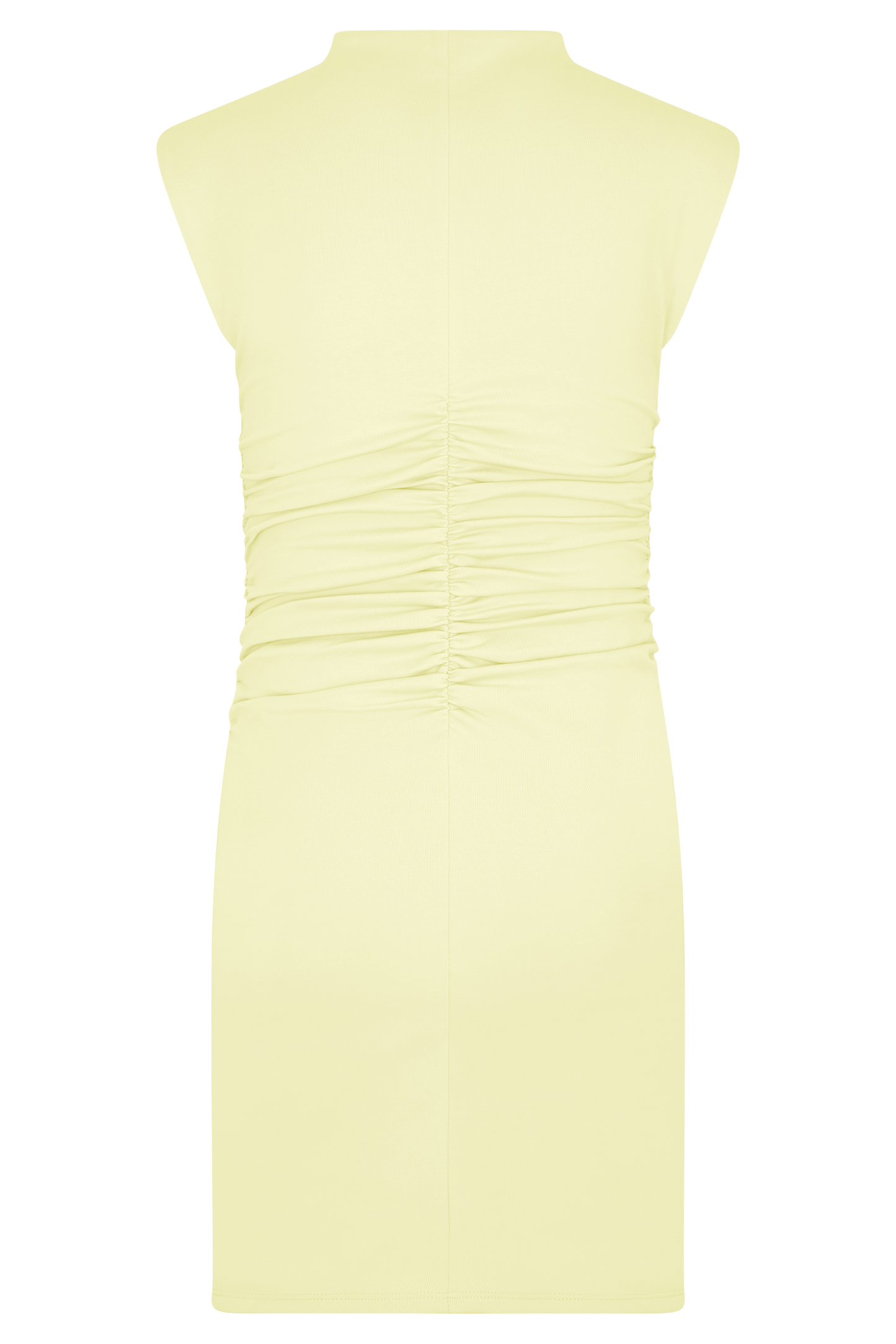 Robe mini sans manches à col montant Elliot - Jaune pâle