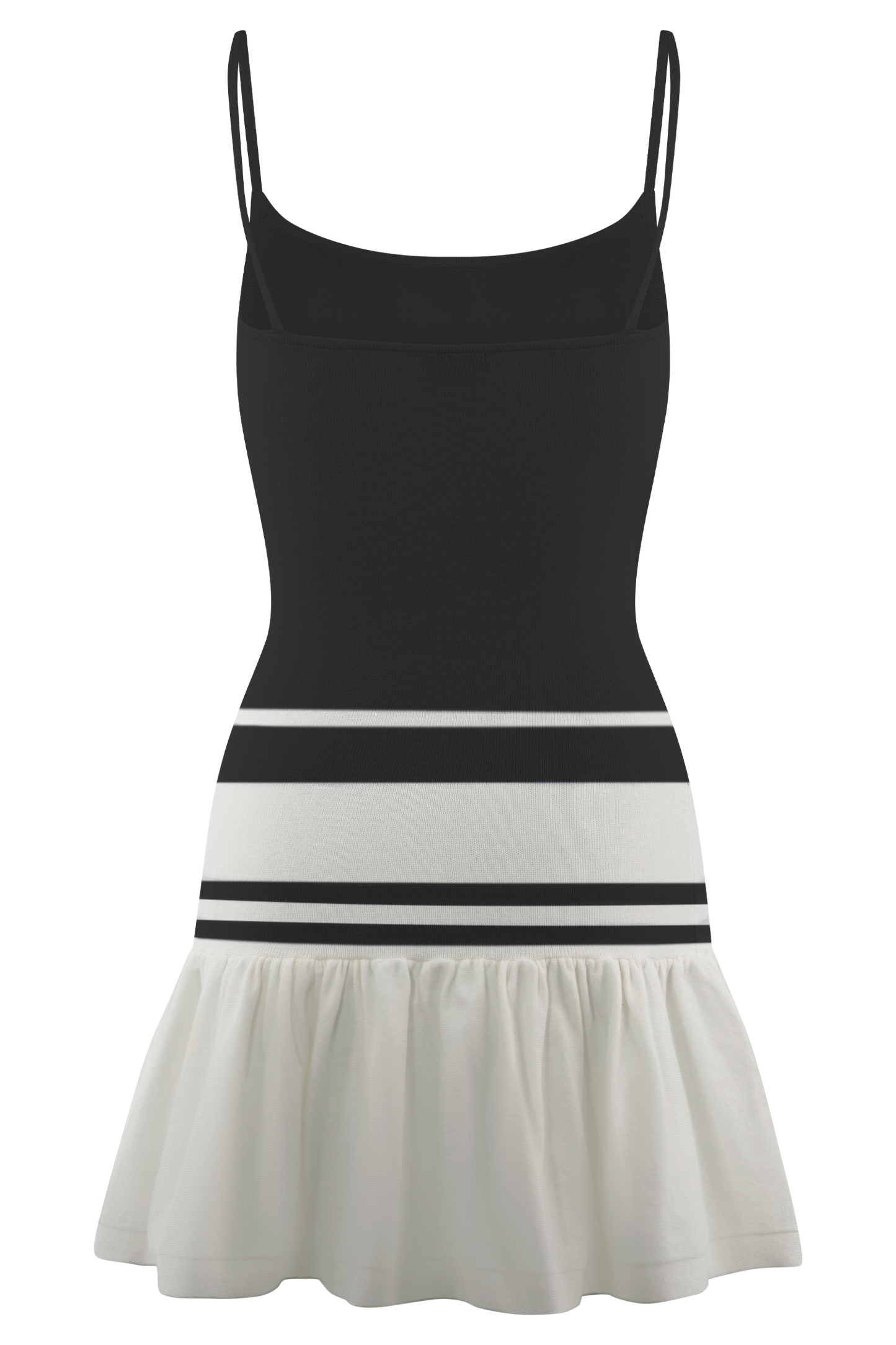 Robe mini en tricot contrasté Ellison - Noir/Blanc