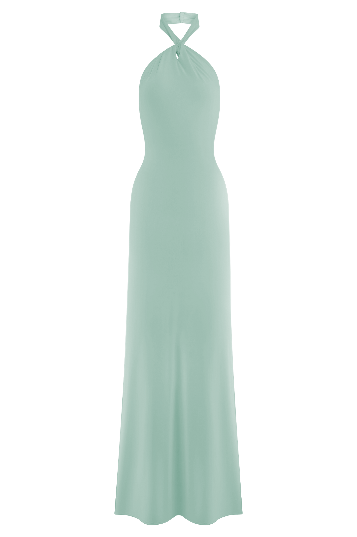 Robe Maxi Halter Élyna à Volants - Lagoon