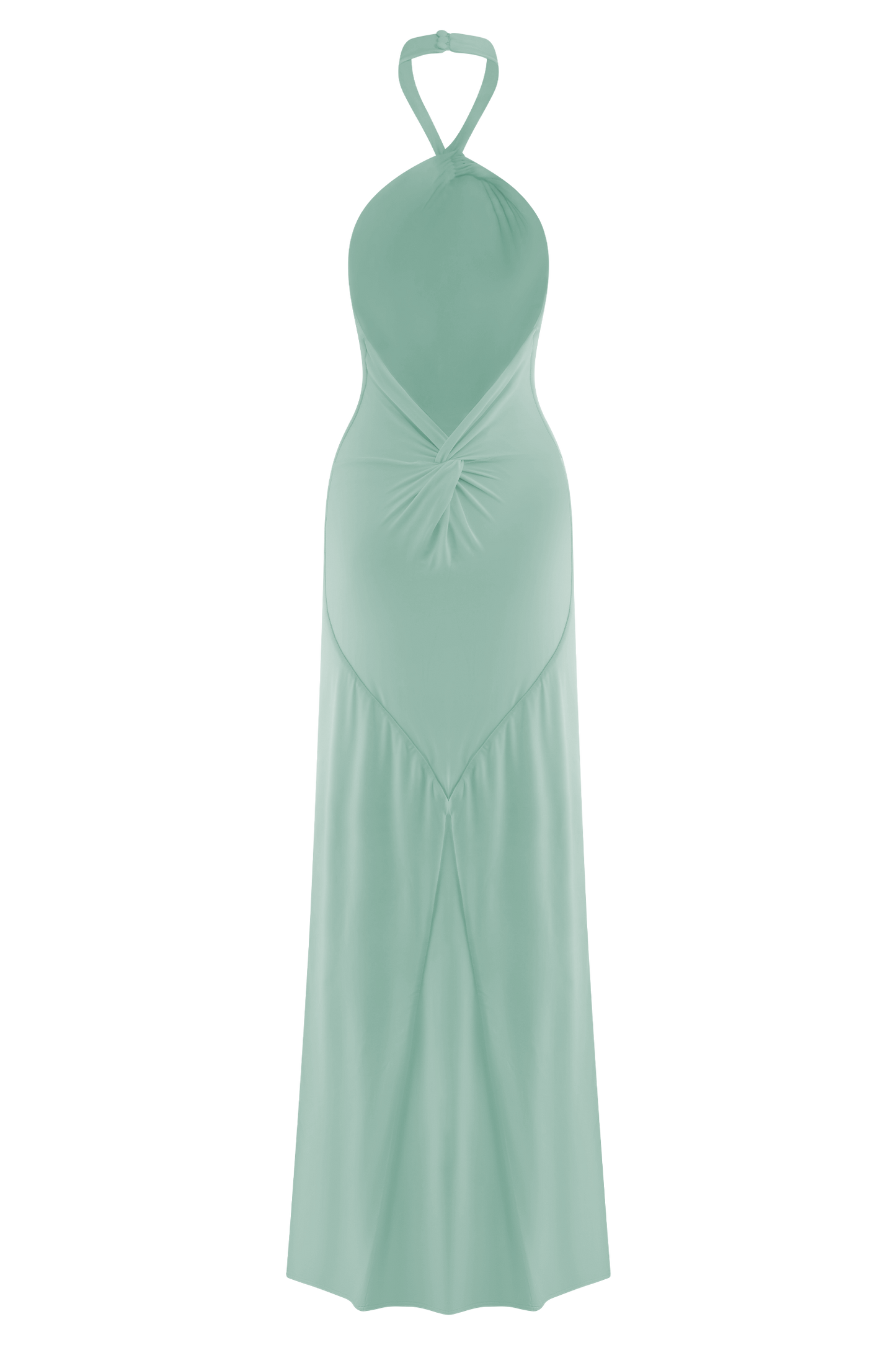 Robe Maxi Halter Élyna à Volants - Lagoon