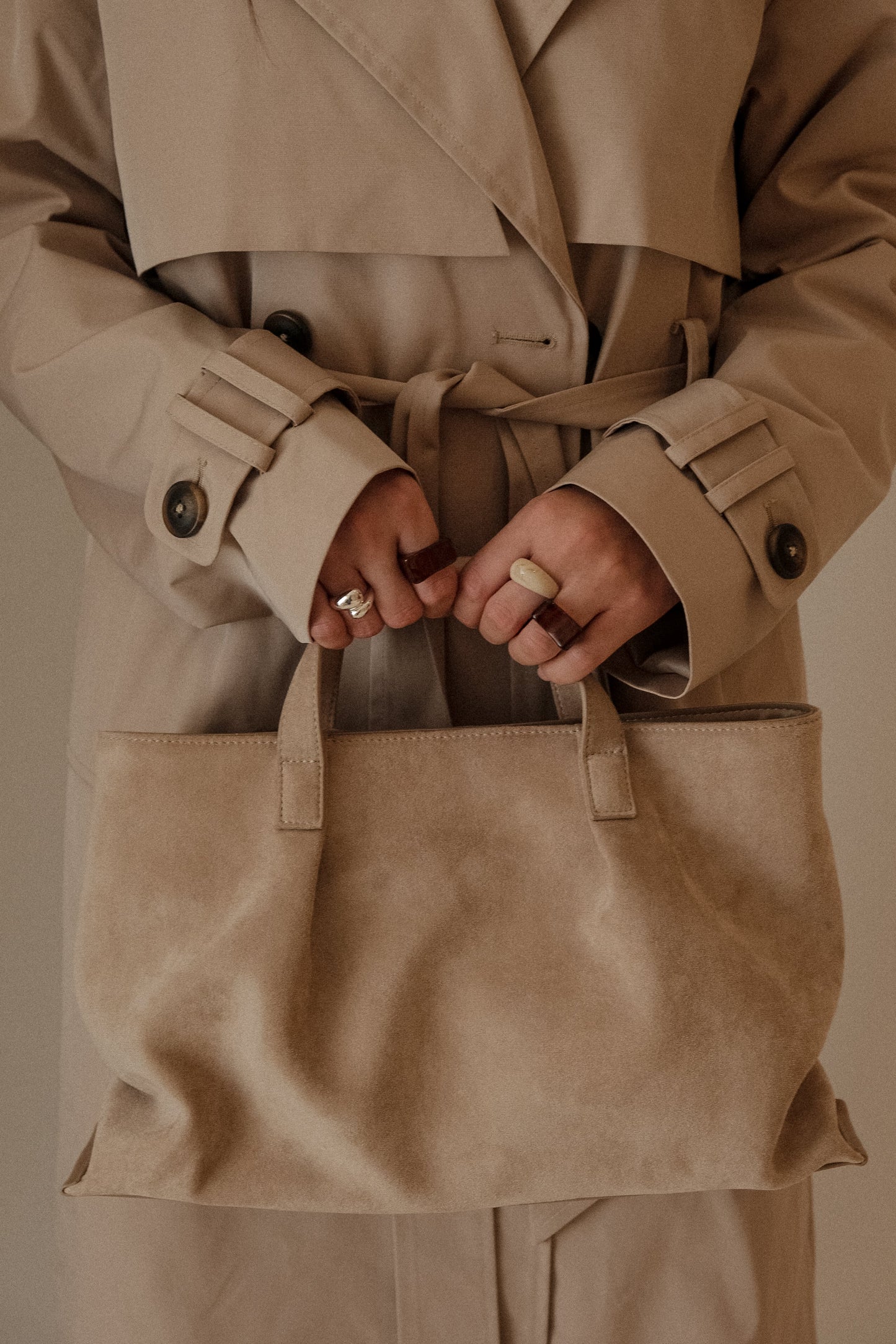 Sac en suède synthétique Baylor - Naturel