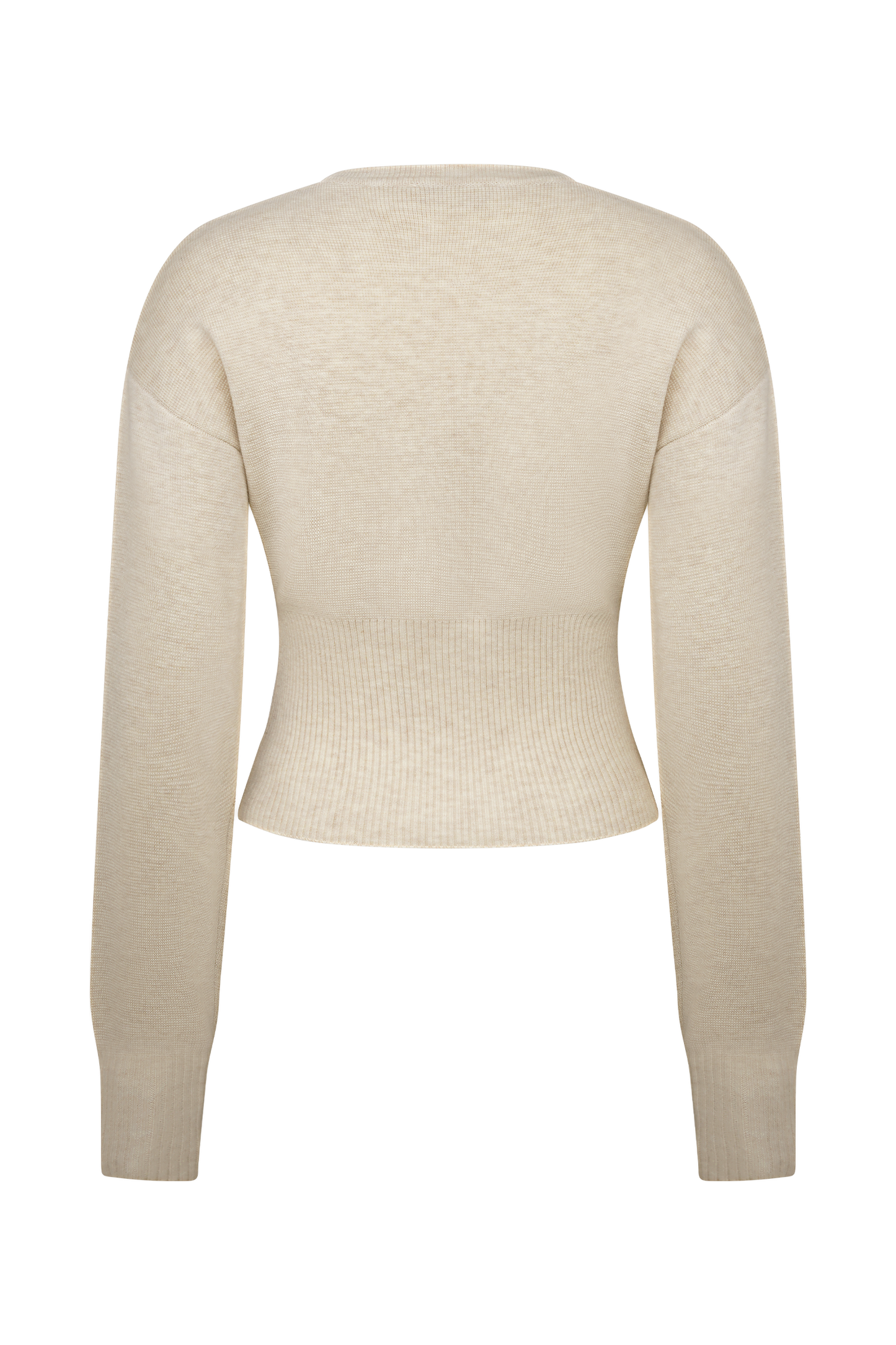 Cardigan en tricot à boutons Ferne - Gris avoine chiné