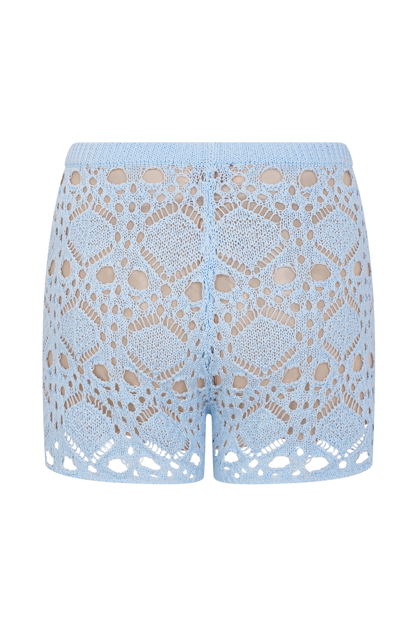 Shorts en Tricot Croisé Aeline - Bleu Ciel