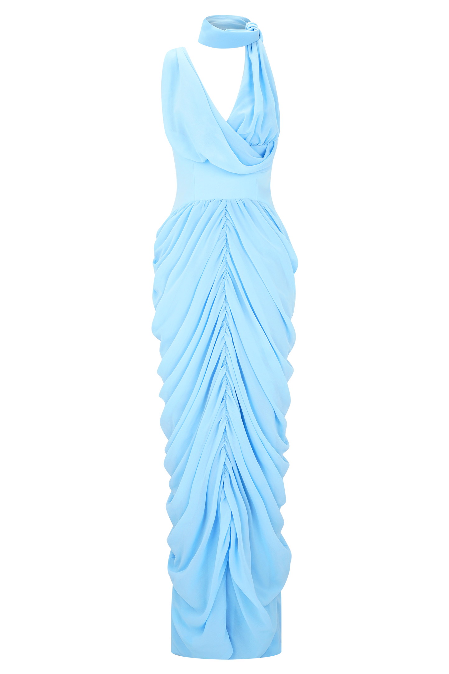 Robe Maxi en Chiffon Alex - Bleu