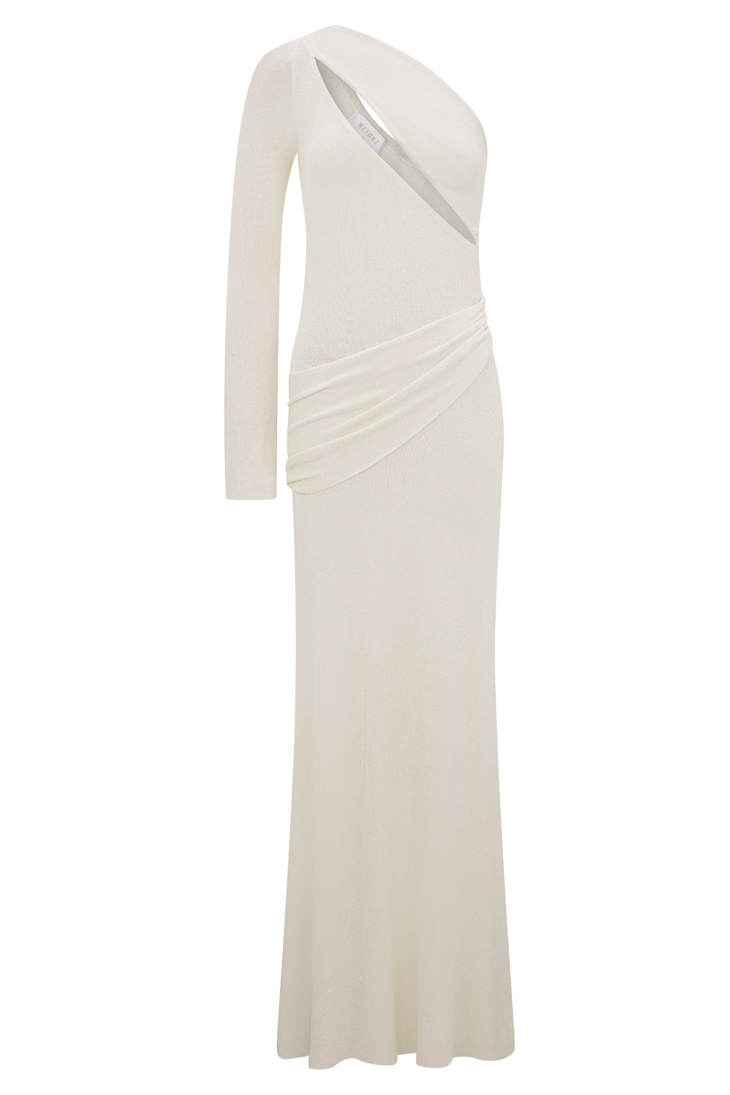 Robe Maxi Tricotée à Une Épaule Alexius - Ivoire