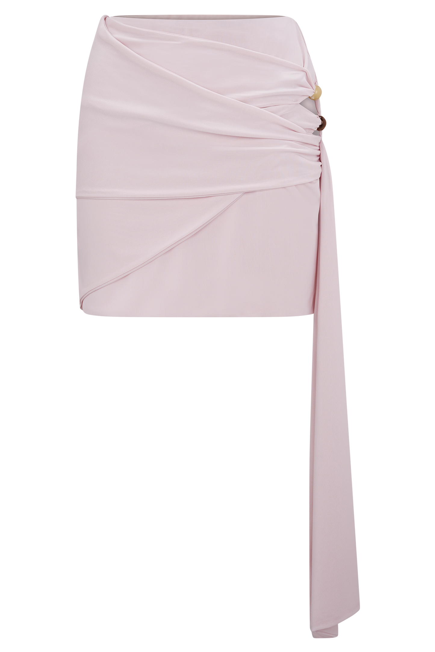 Jupe mini perlée et fluide Alicent - Rose pâle