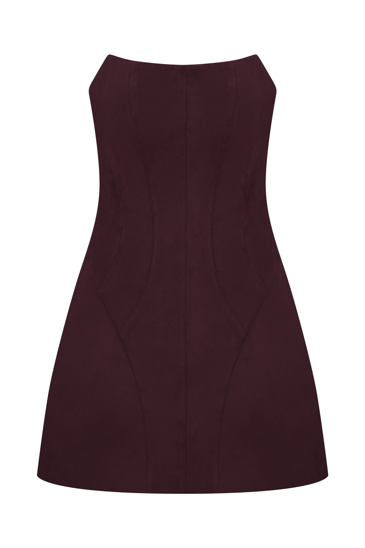 Mini-robe Andy en similicuir - Vin rouge