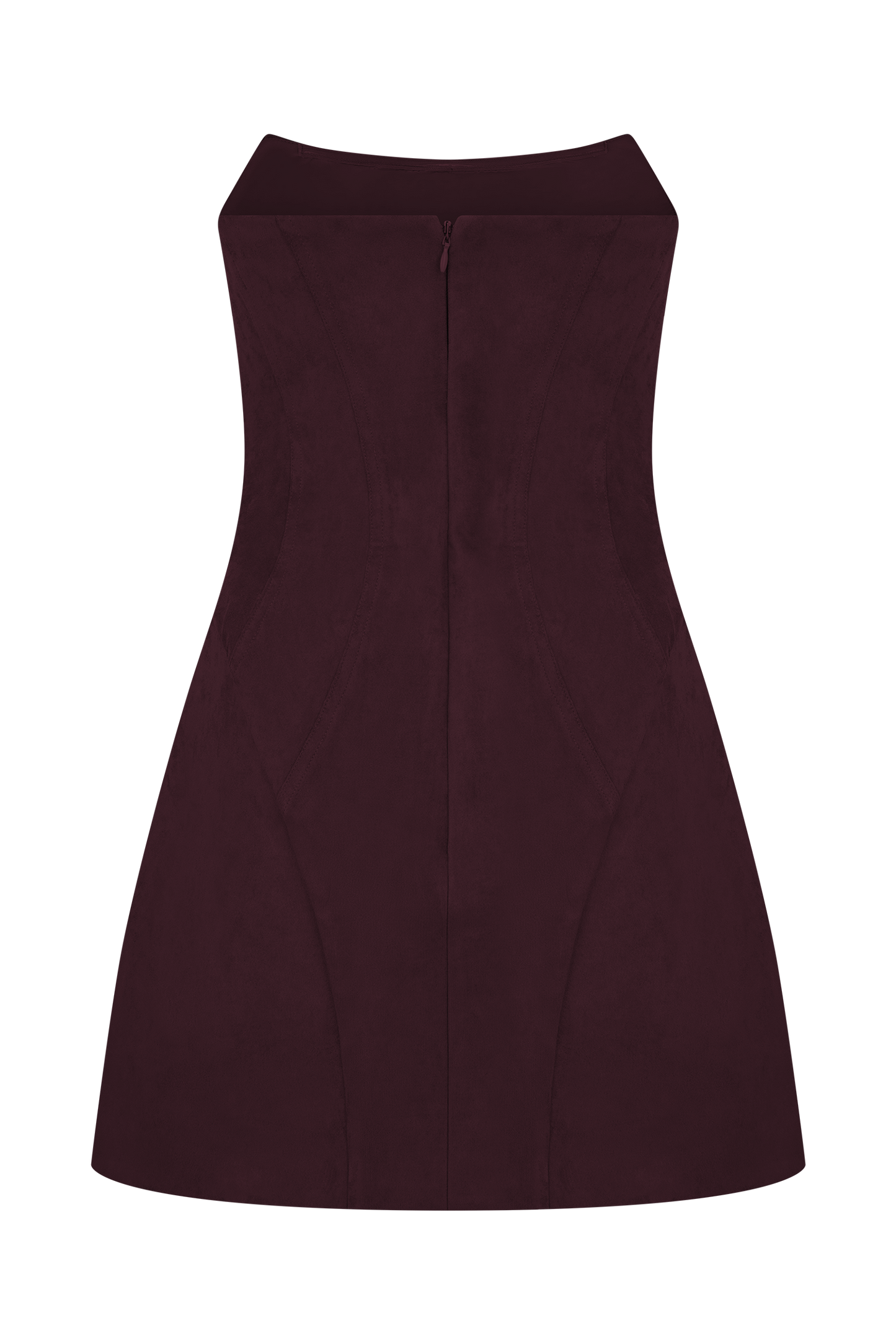 Mini-robe Andy en similicuir - Vin rouge