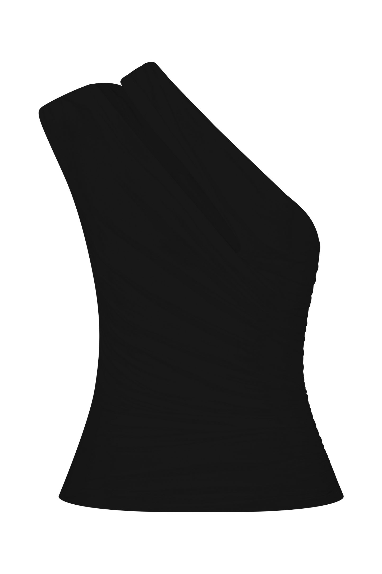 Top en modal à une épaule Anna - Noir