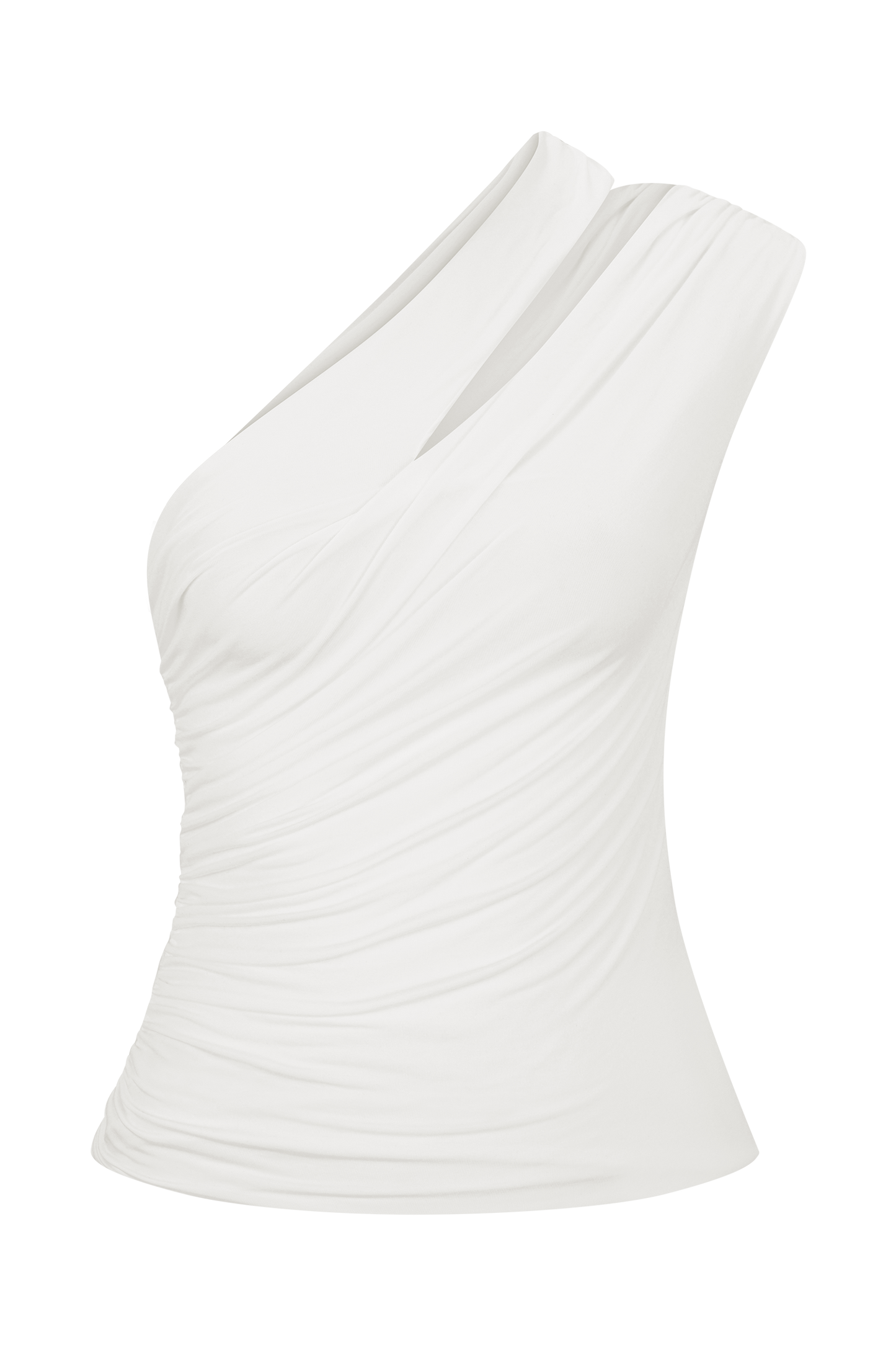 Top en modal à une épaule Anna - Blanc