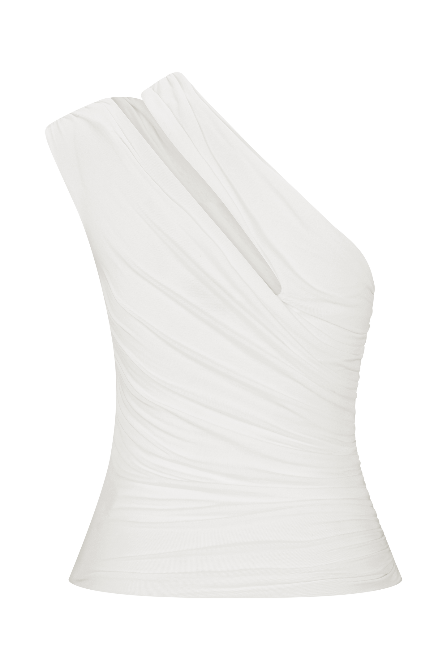 Top en modal à une épaule Anna - Blanc