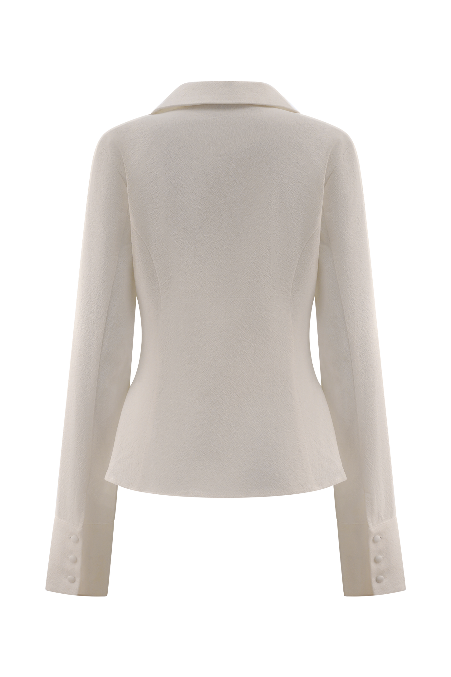 Chemise à col en coton avec perles Annalee - Blanc