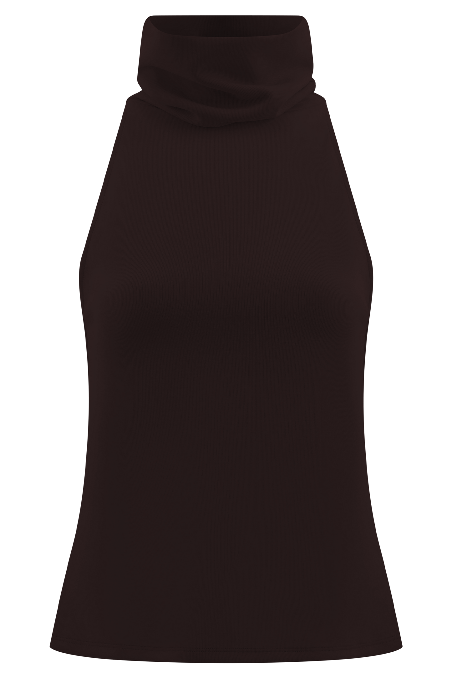 Haut sans manches à col montant Birdie - Chocolat