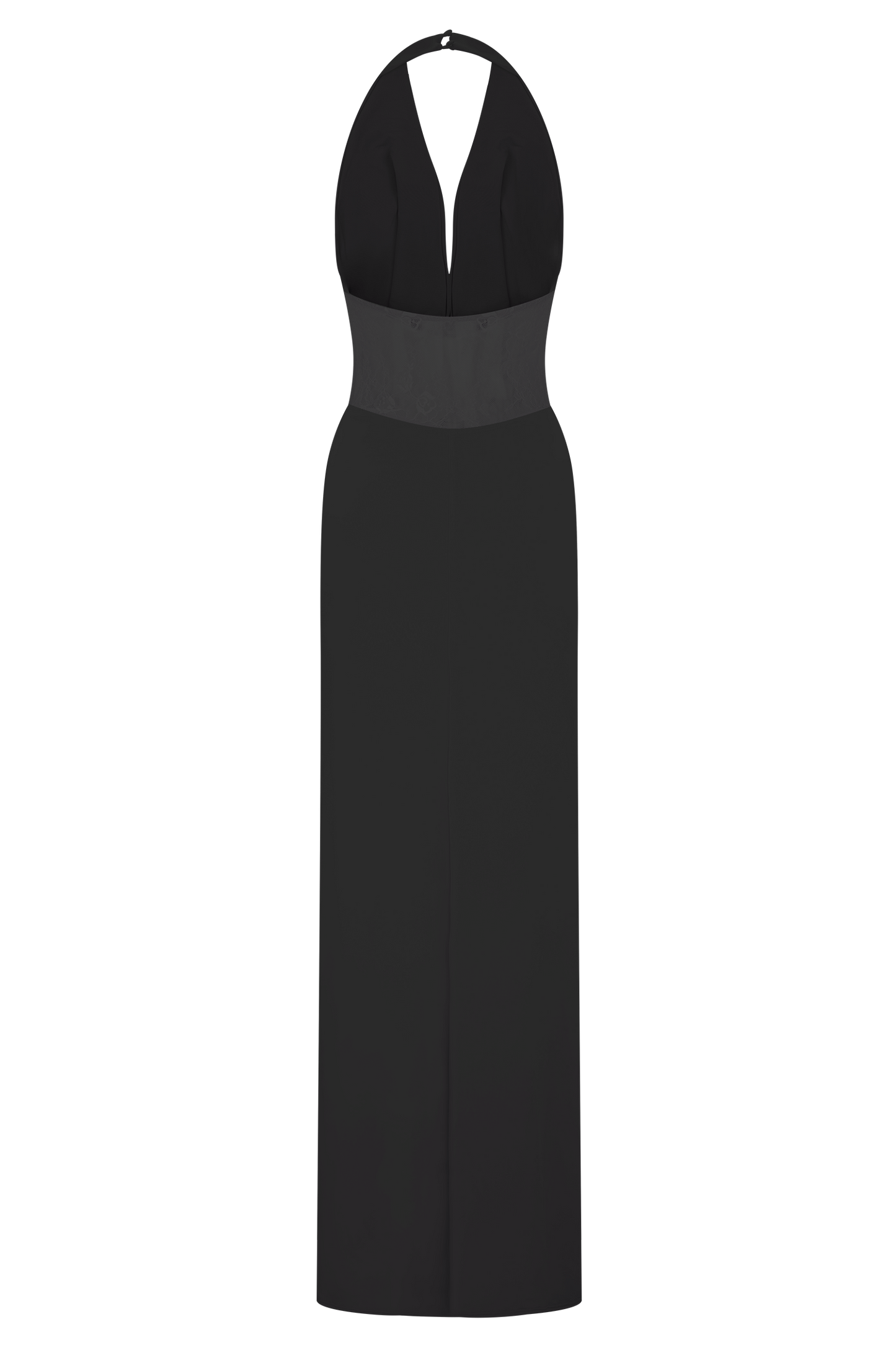 Robe Maxi Bonnie en Mousseline et Dentelle - Noir
