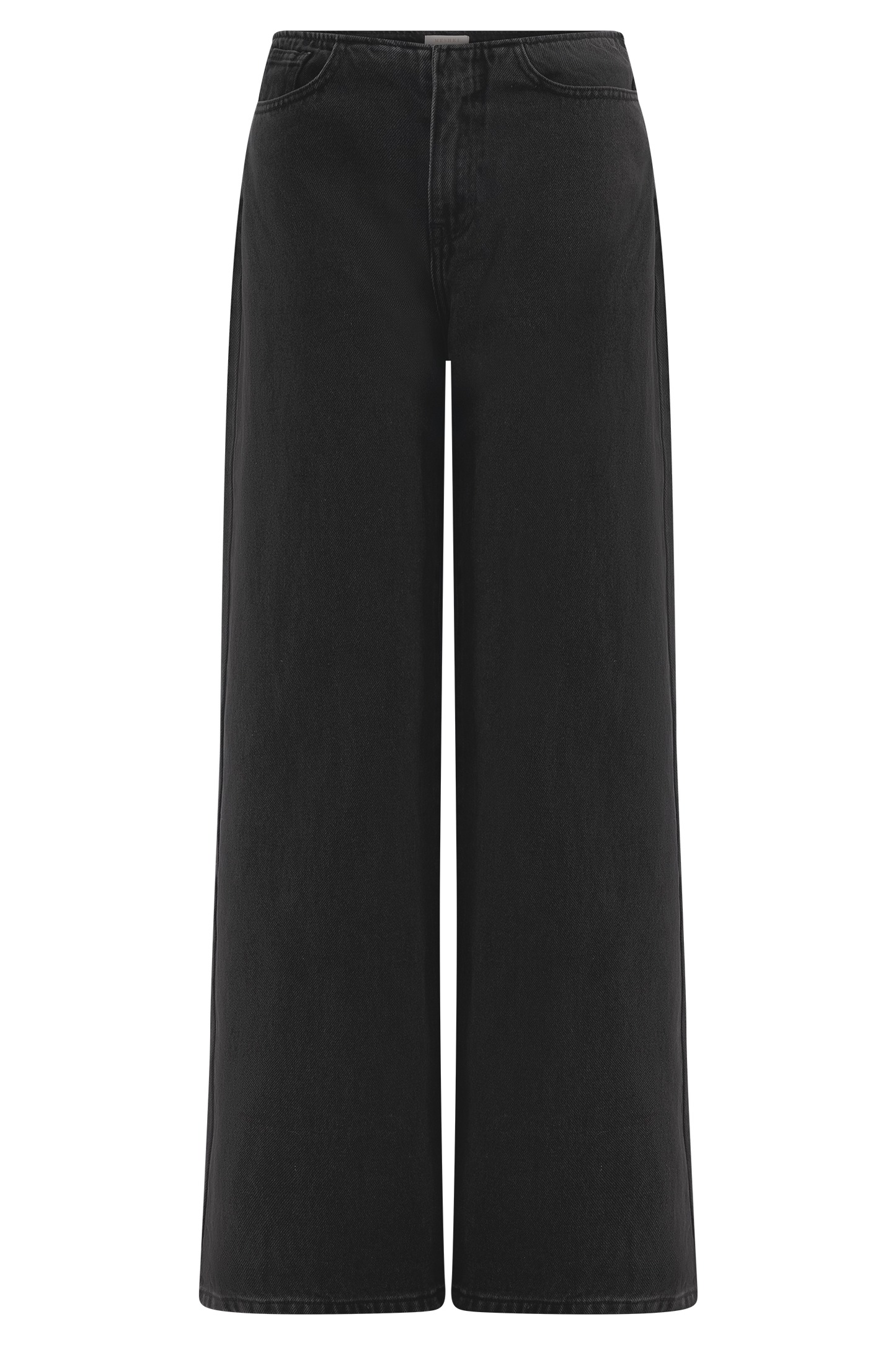 Jeans en jean taille mi-haute Caitlin - Noir délavé