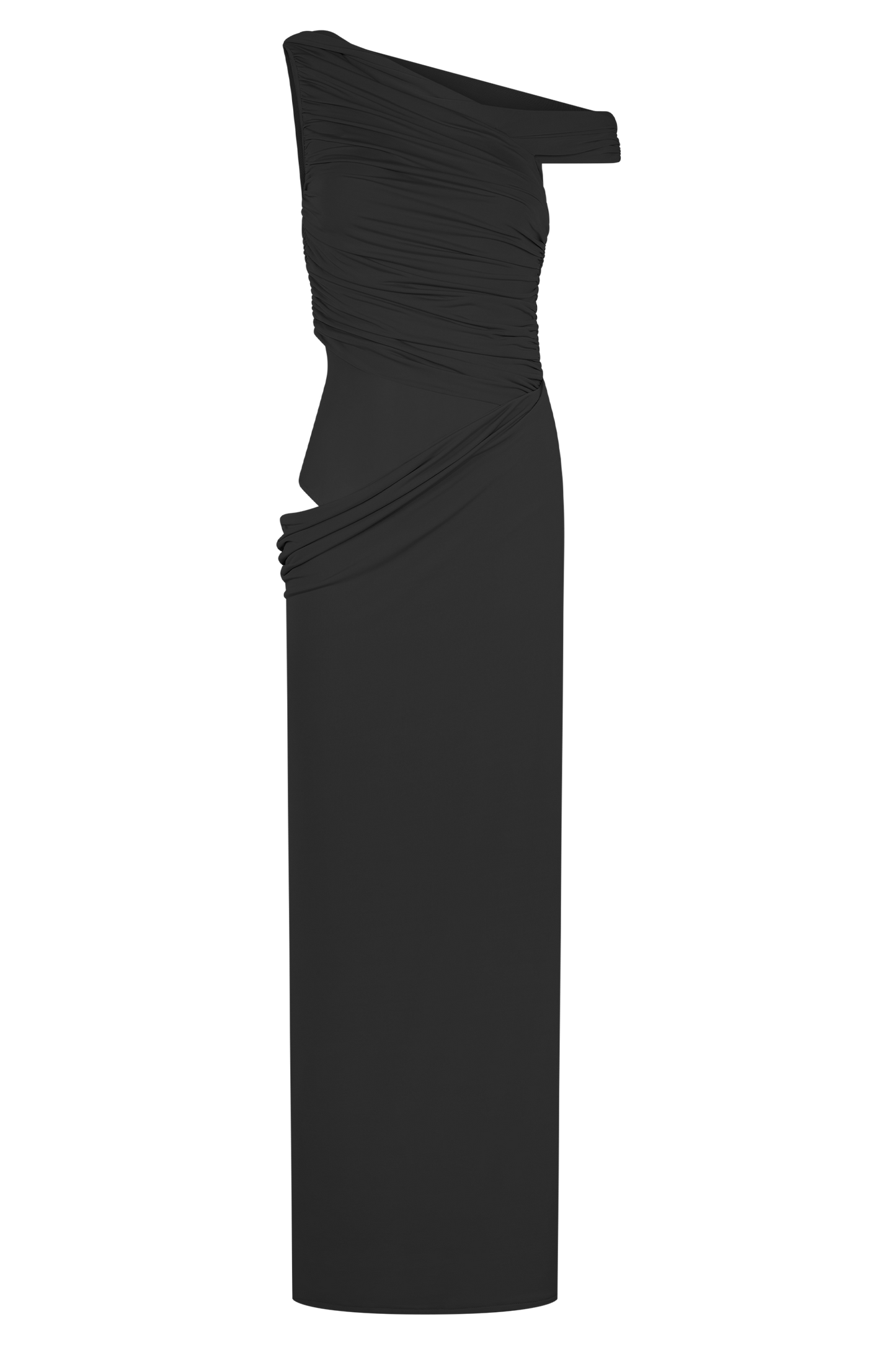 Robe Maxi Étroite à Épaule Découverte Callen - Noir