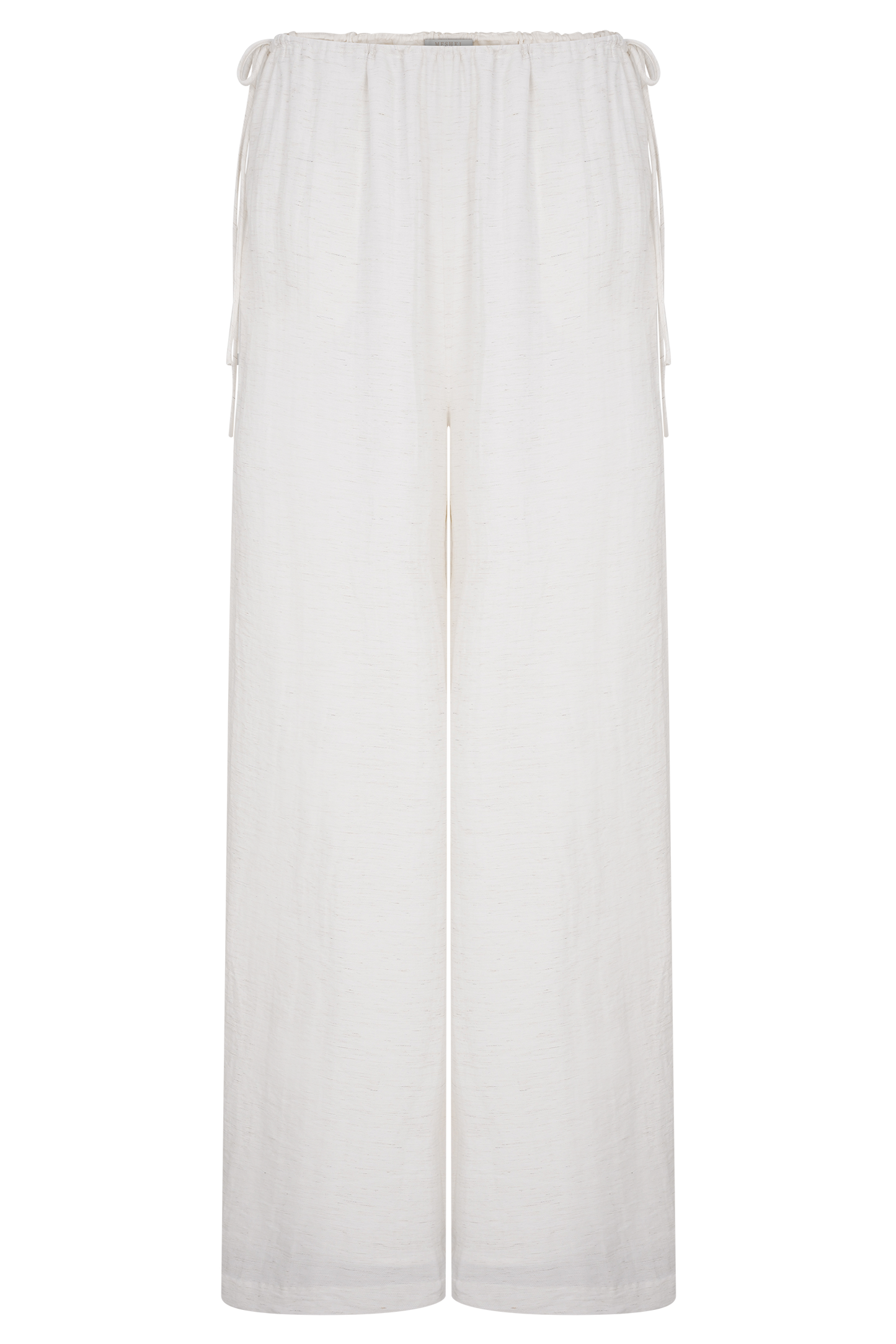 Pantalon droit à cordon de serrage Callum - Blanc