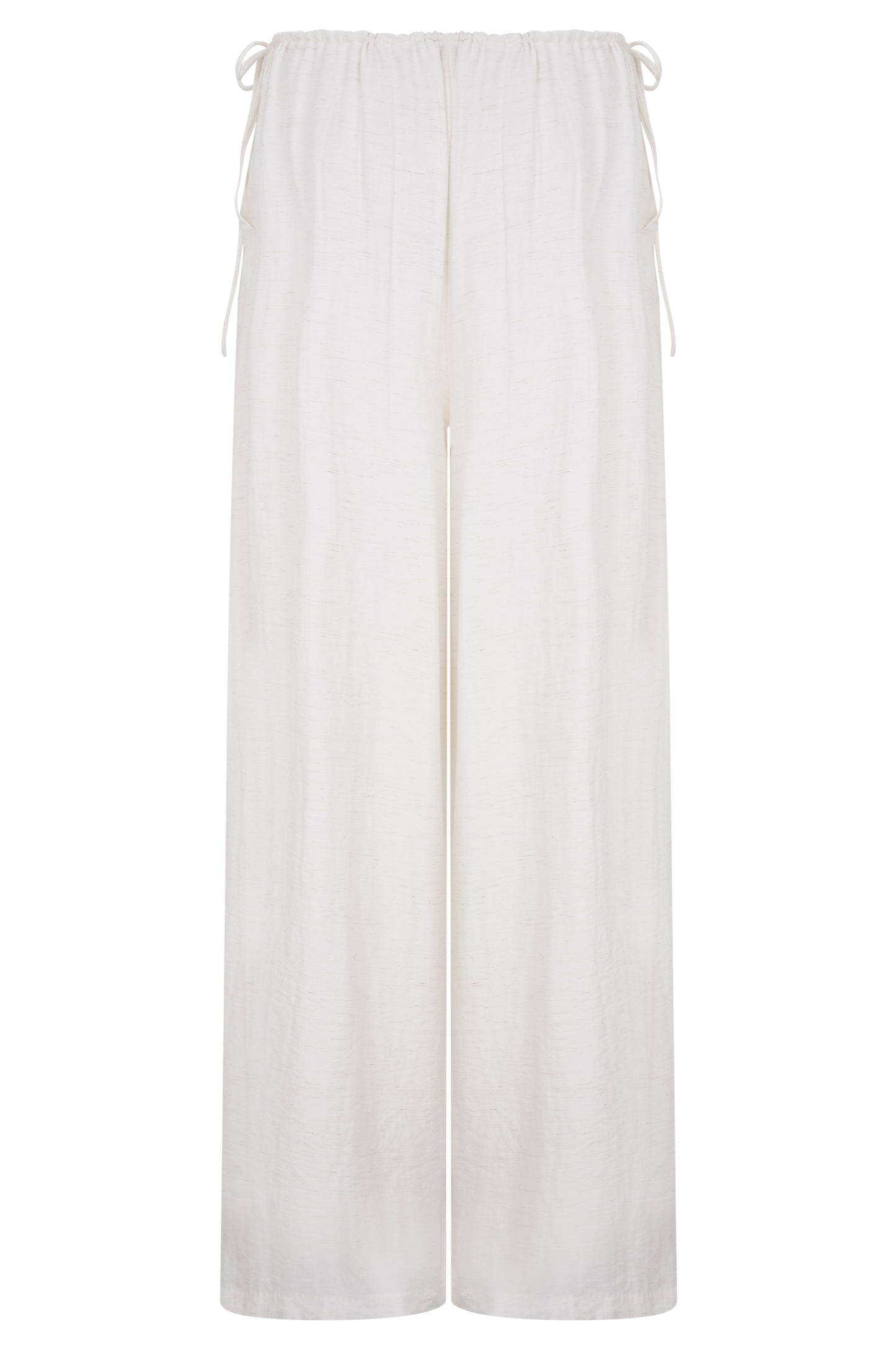 Pantalon droit à cordon de serrage Callum - Blanc