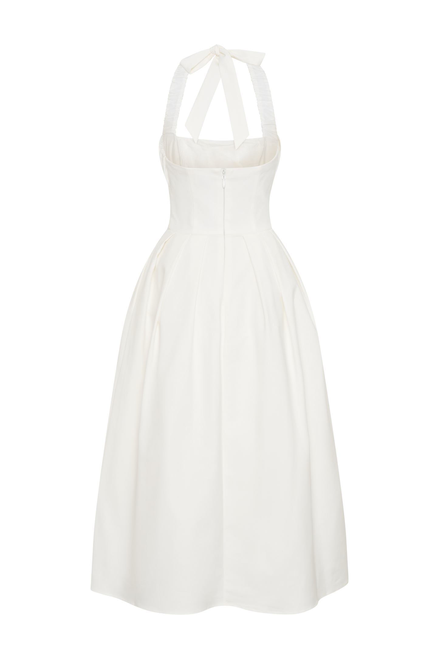 Robe midi à bretelles Candy - Blanche