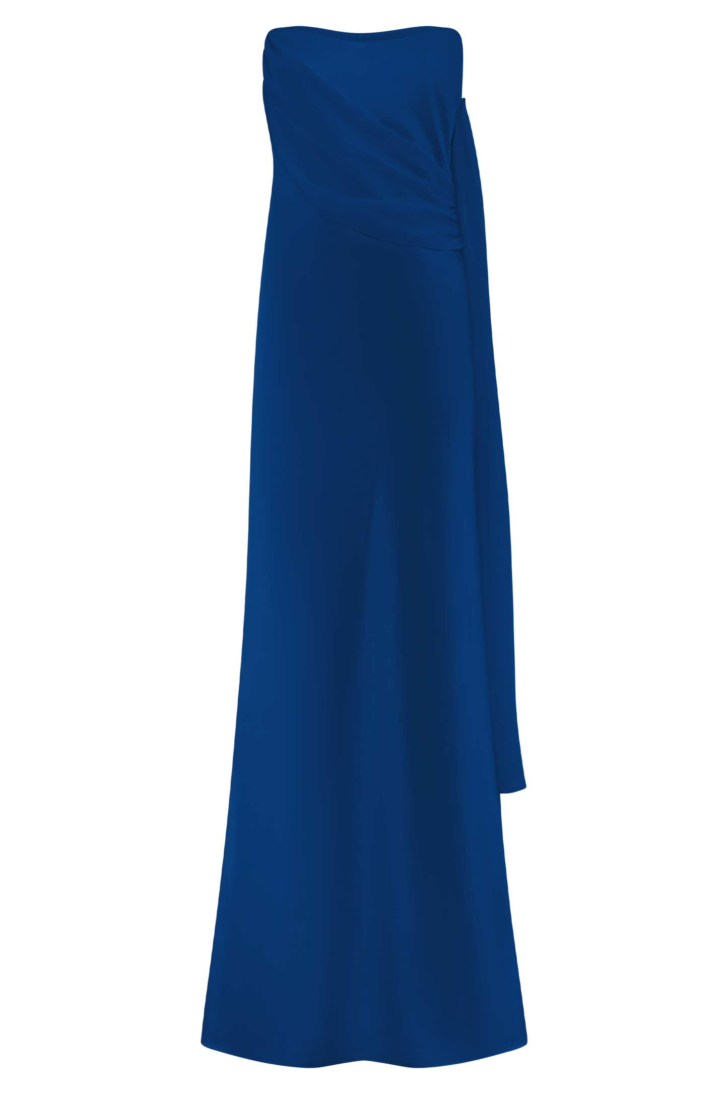 Robe Maxi Carah en Satin et Chiffon - Cobalt