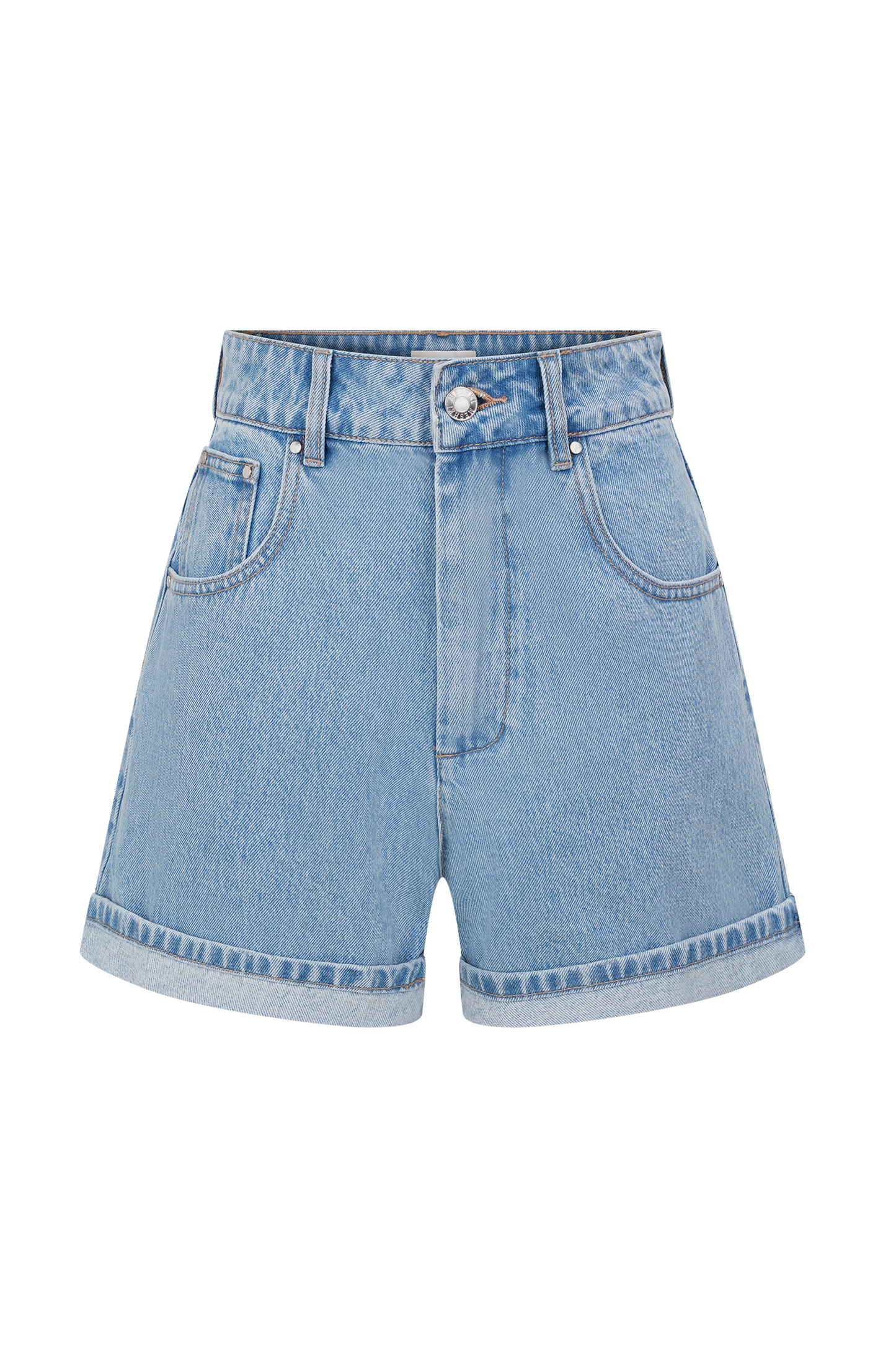 Shorts en jean à revers Carlene - Bleu classique