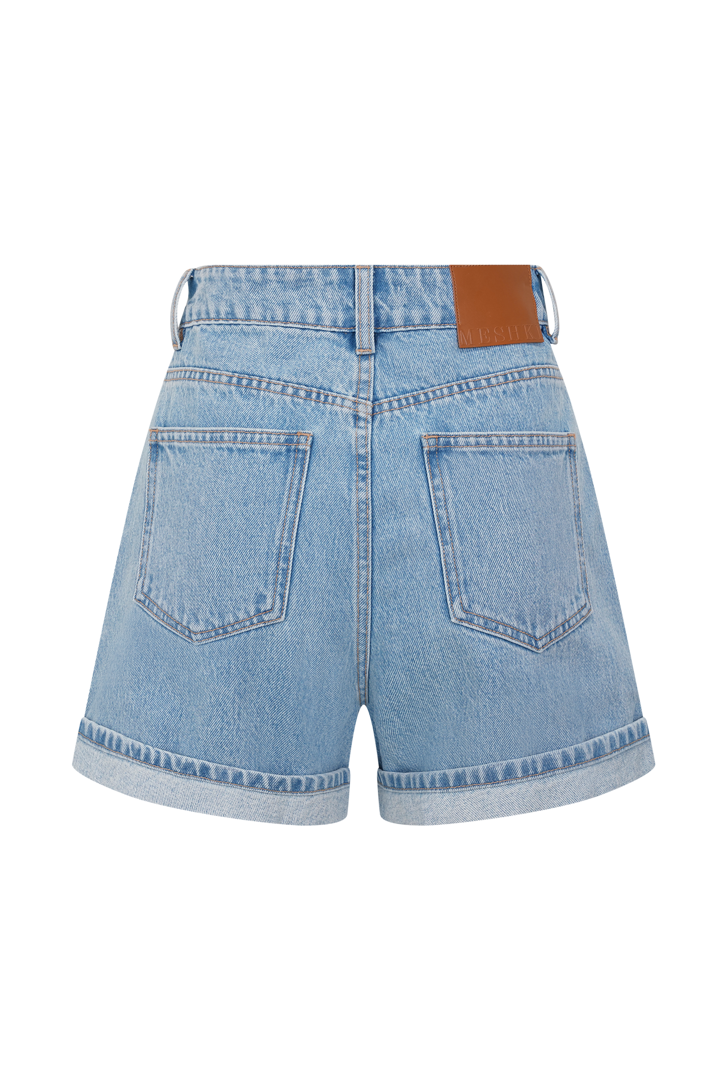 Shorts en jean à revers Carlene - Bleu classique