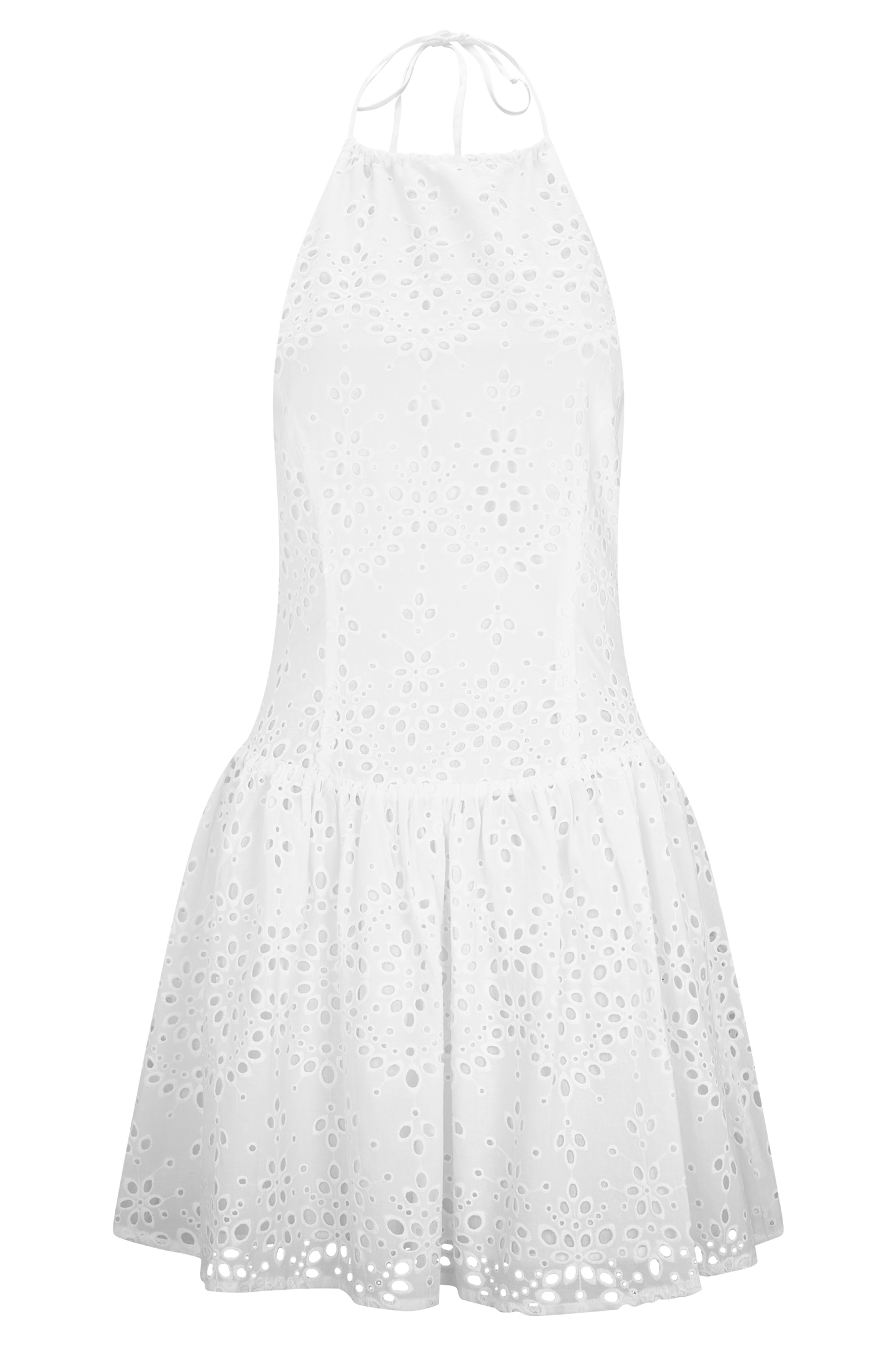 Mini-robe Carlina brodée - Blanche