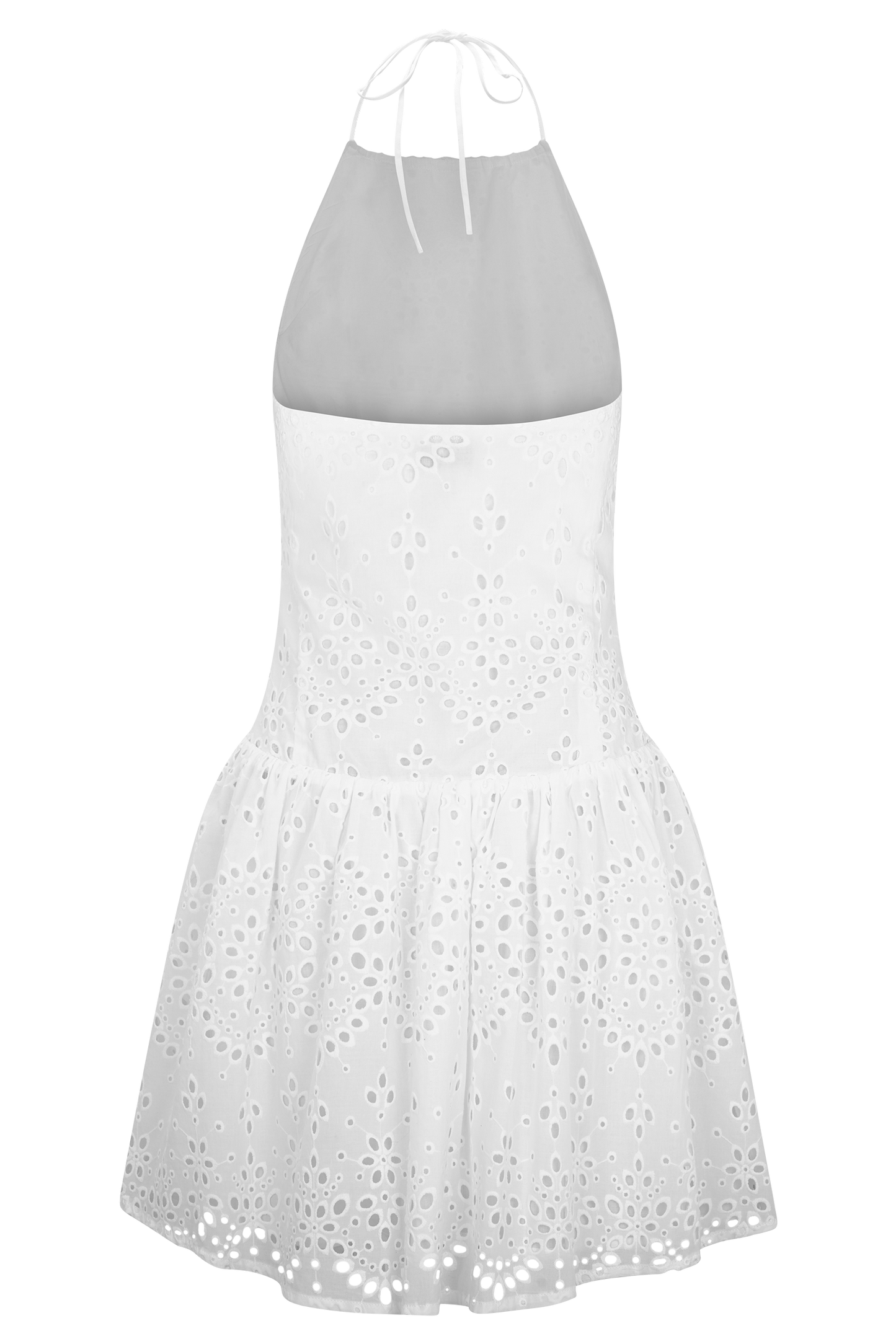 Mini-robe Carlina brodée - Blanche