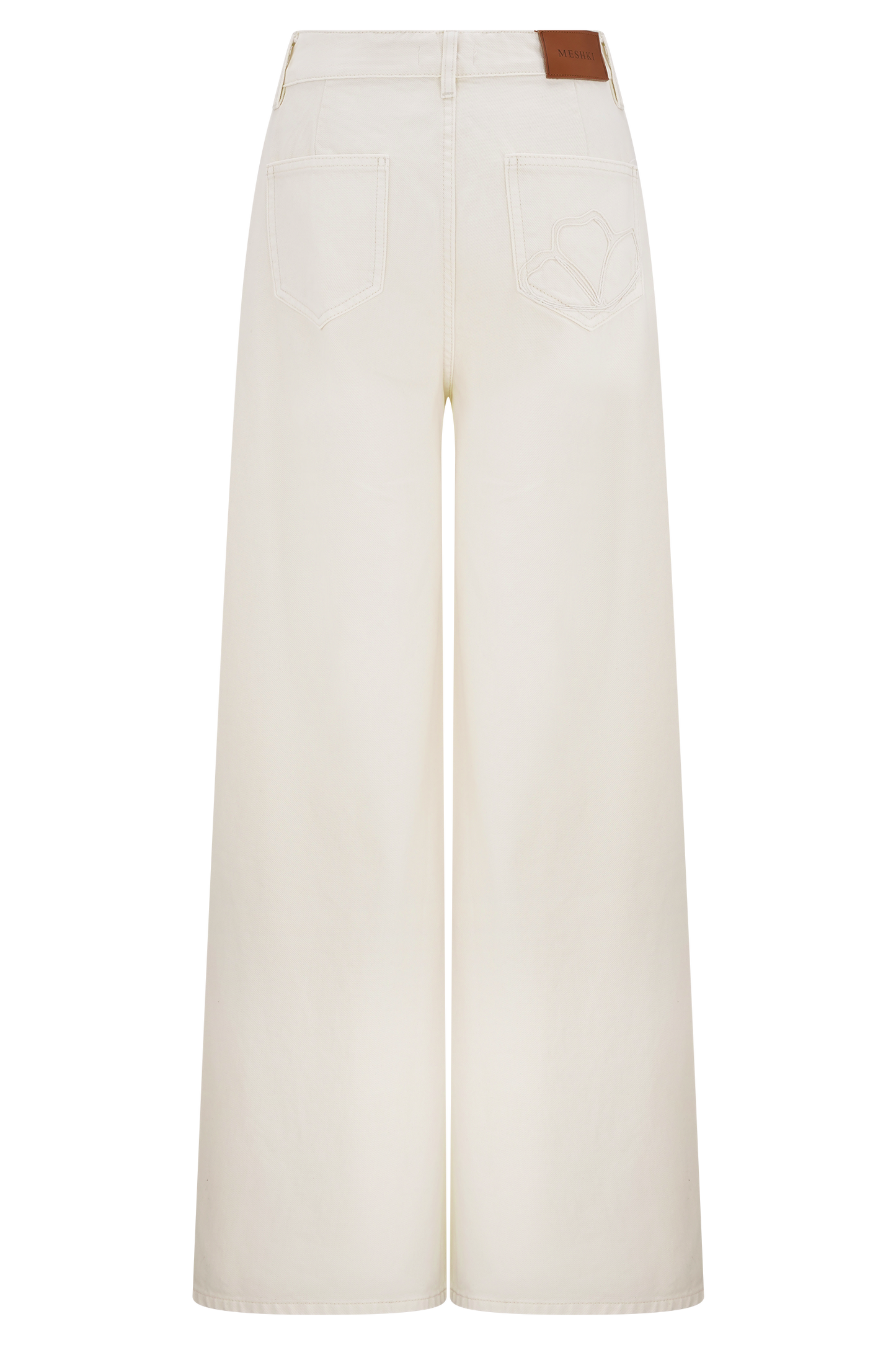 Jeans brodés Carmella - Ecru