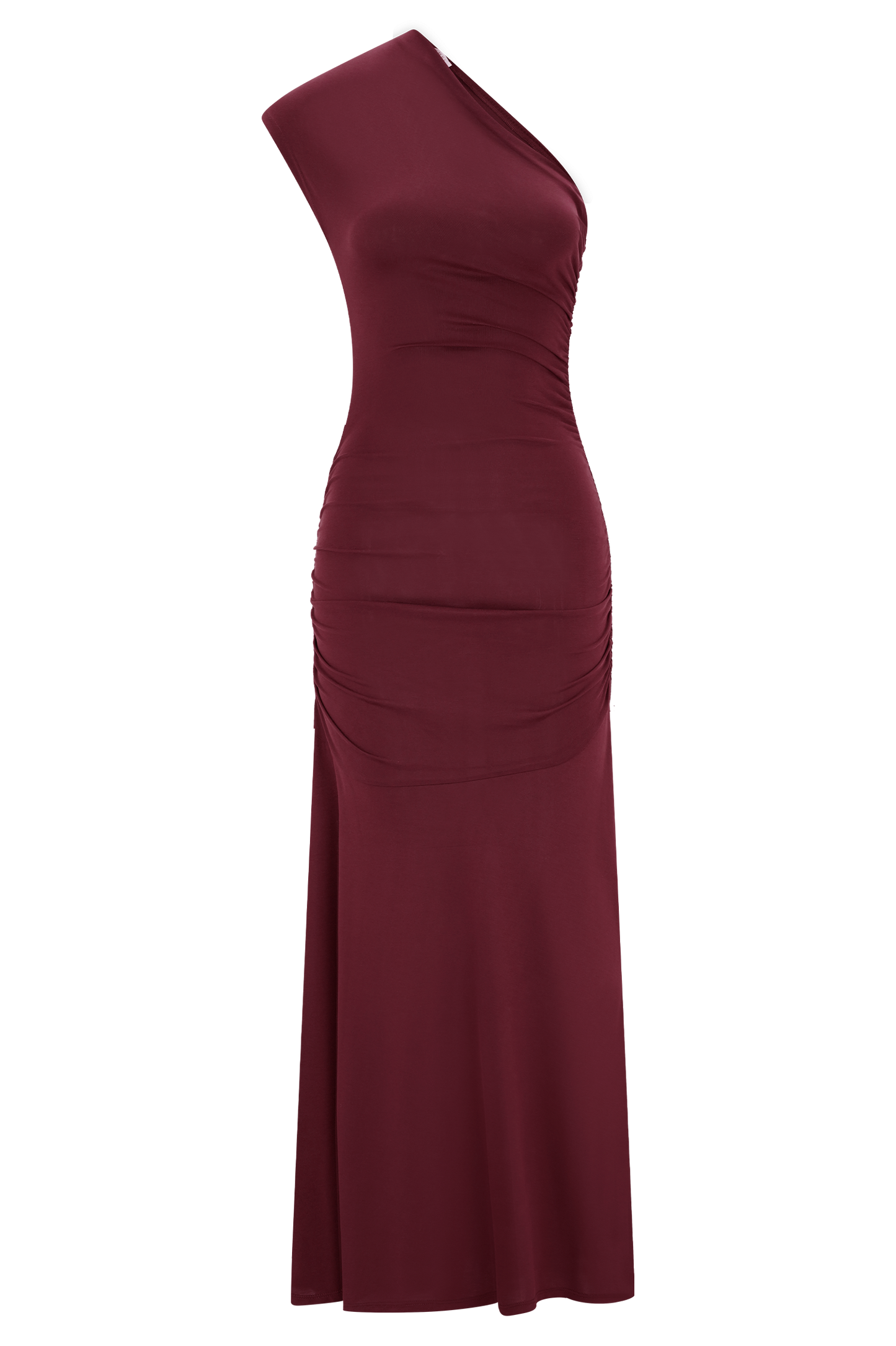 Robe midi asymétrique en jersey pêche de Chloe - Brun-rouge