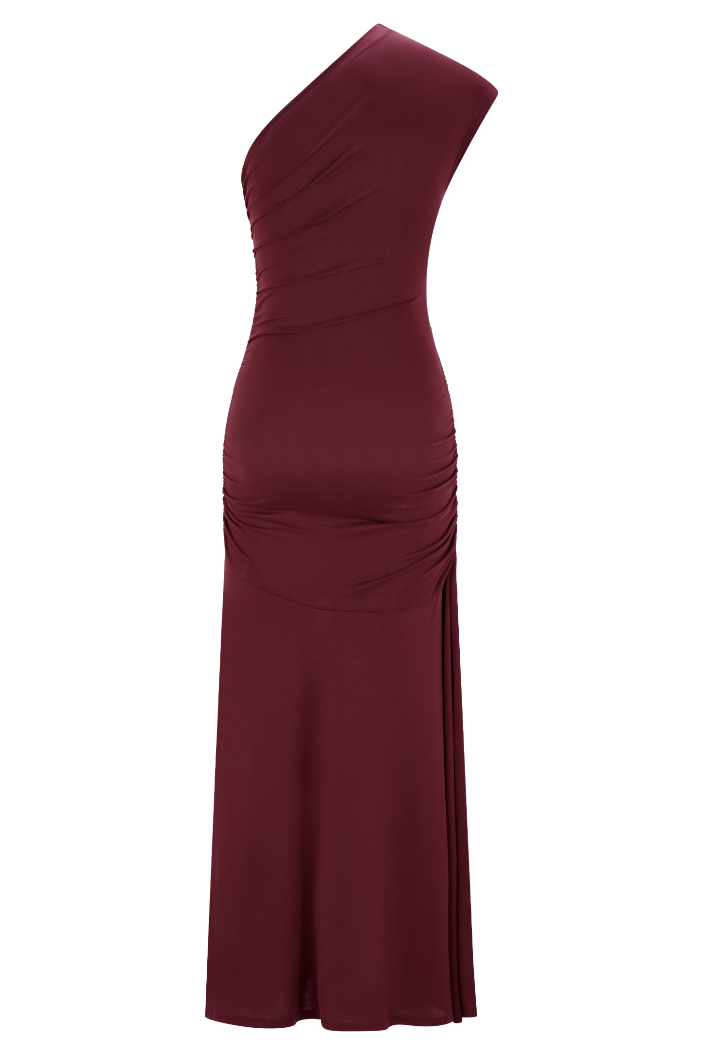 Robe midi asymétrique en jersey pêche de Chloe - Brun-rouge