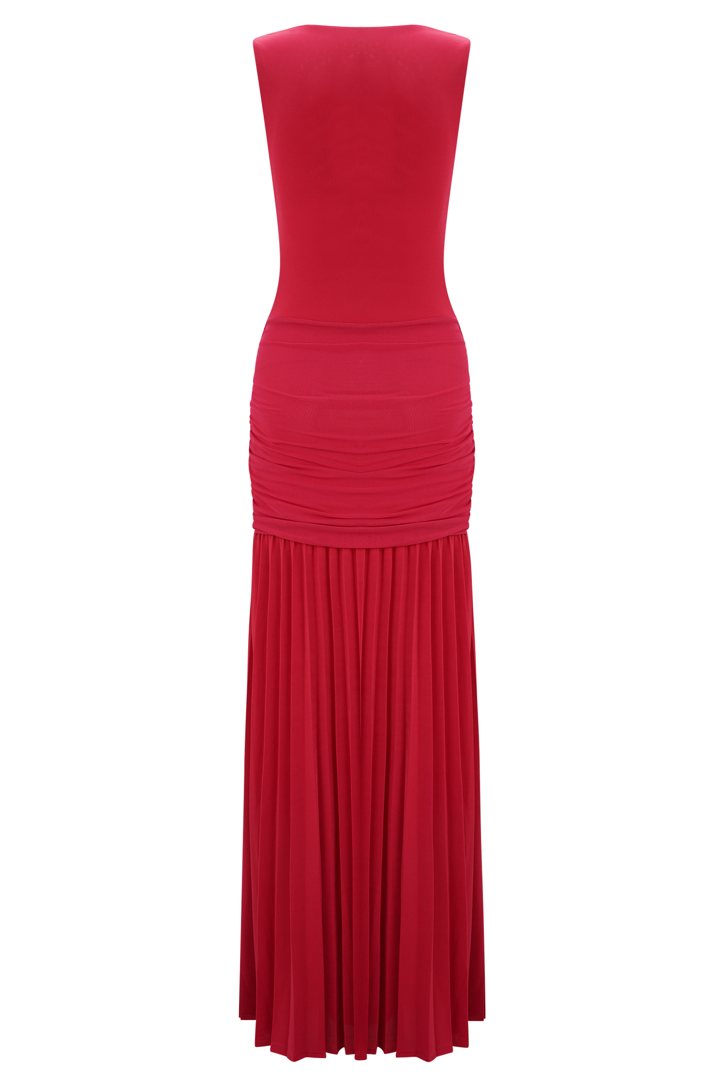 Robe maxi Dania à col montant et matière fluide - Rose fuchsia