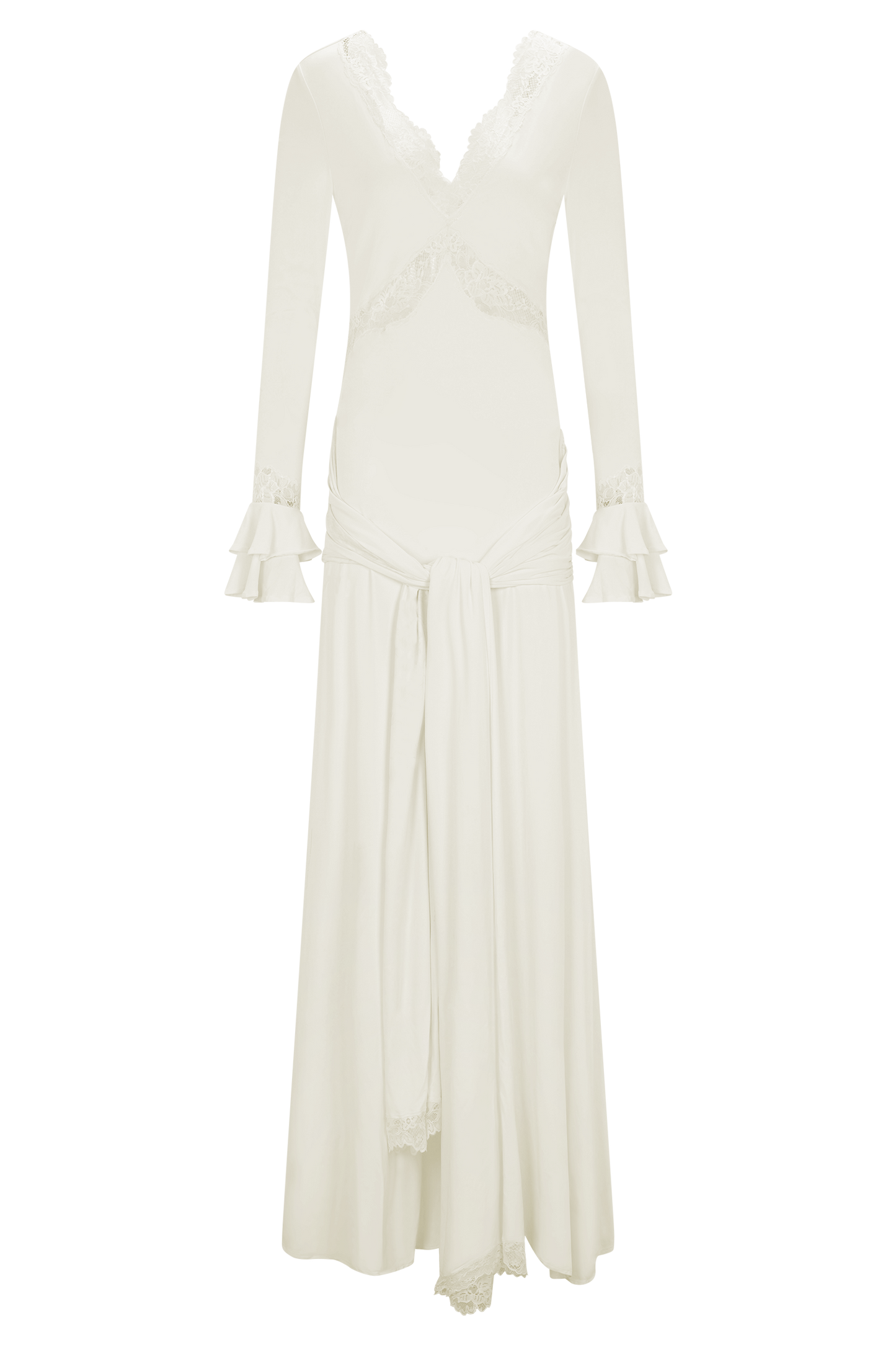 Robe Maxi en Dentelle Electra - Ivoire