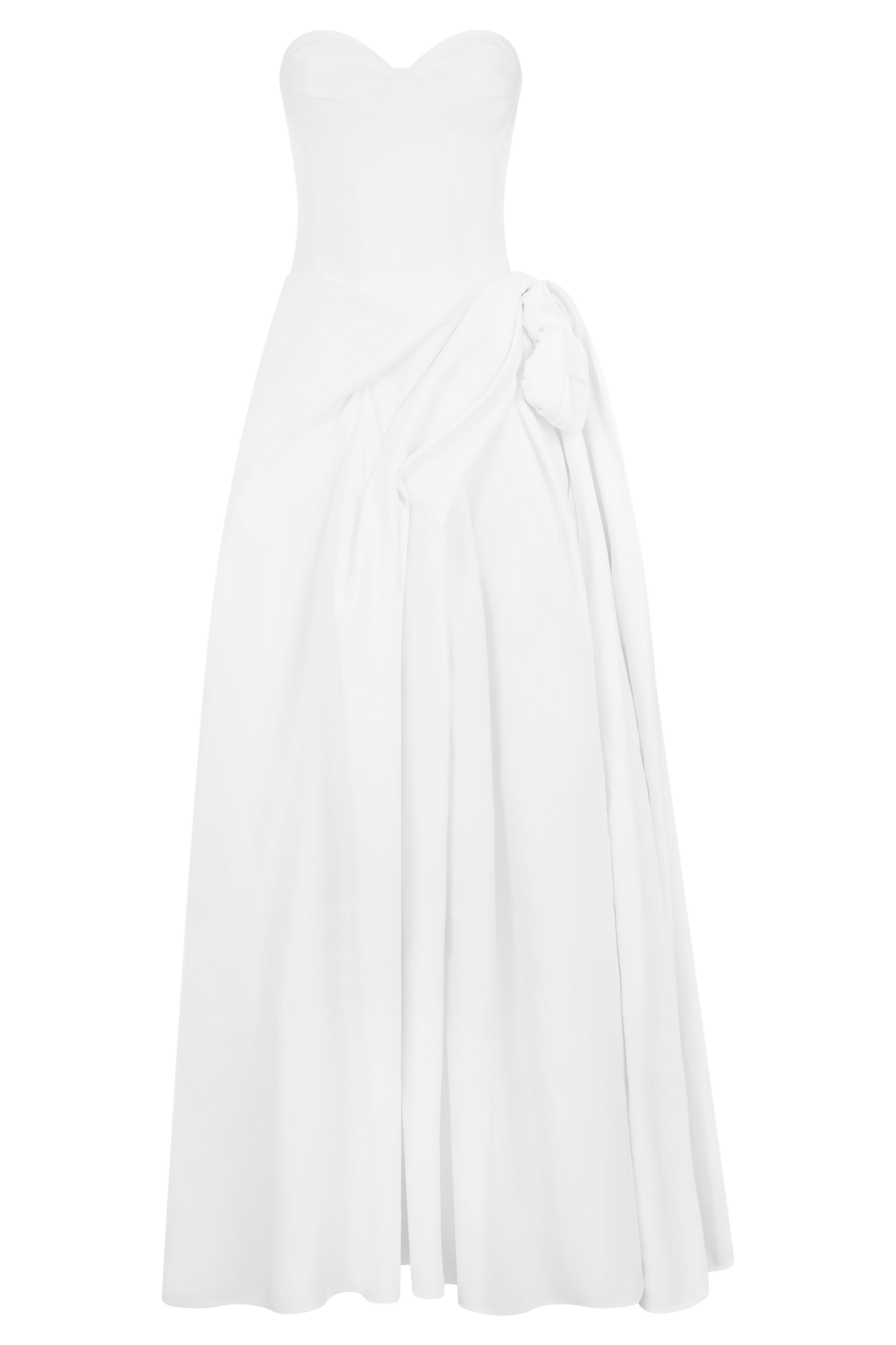 Robe longue corset sans bretelles Elizabeth - Blanche