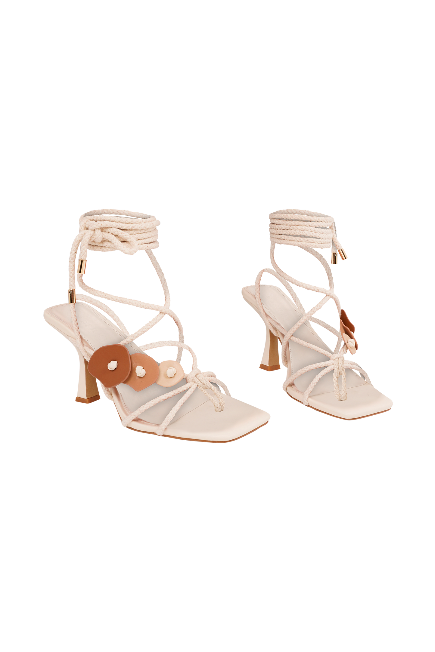 Sandale à talons et brides Ezekiel - Ivoire