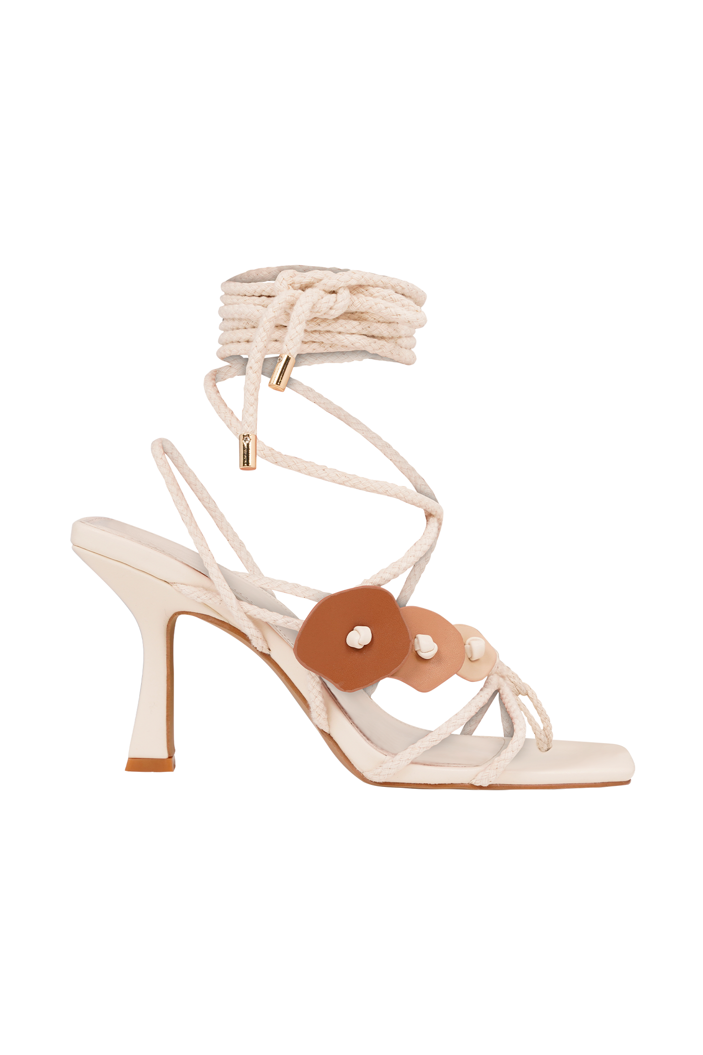 Sandale à talons et brides Ezekiel - Ivoire