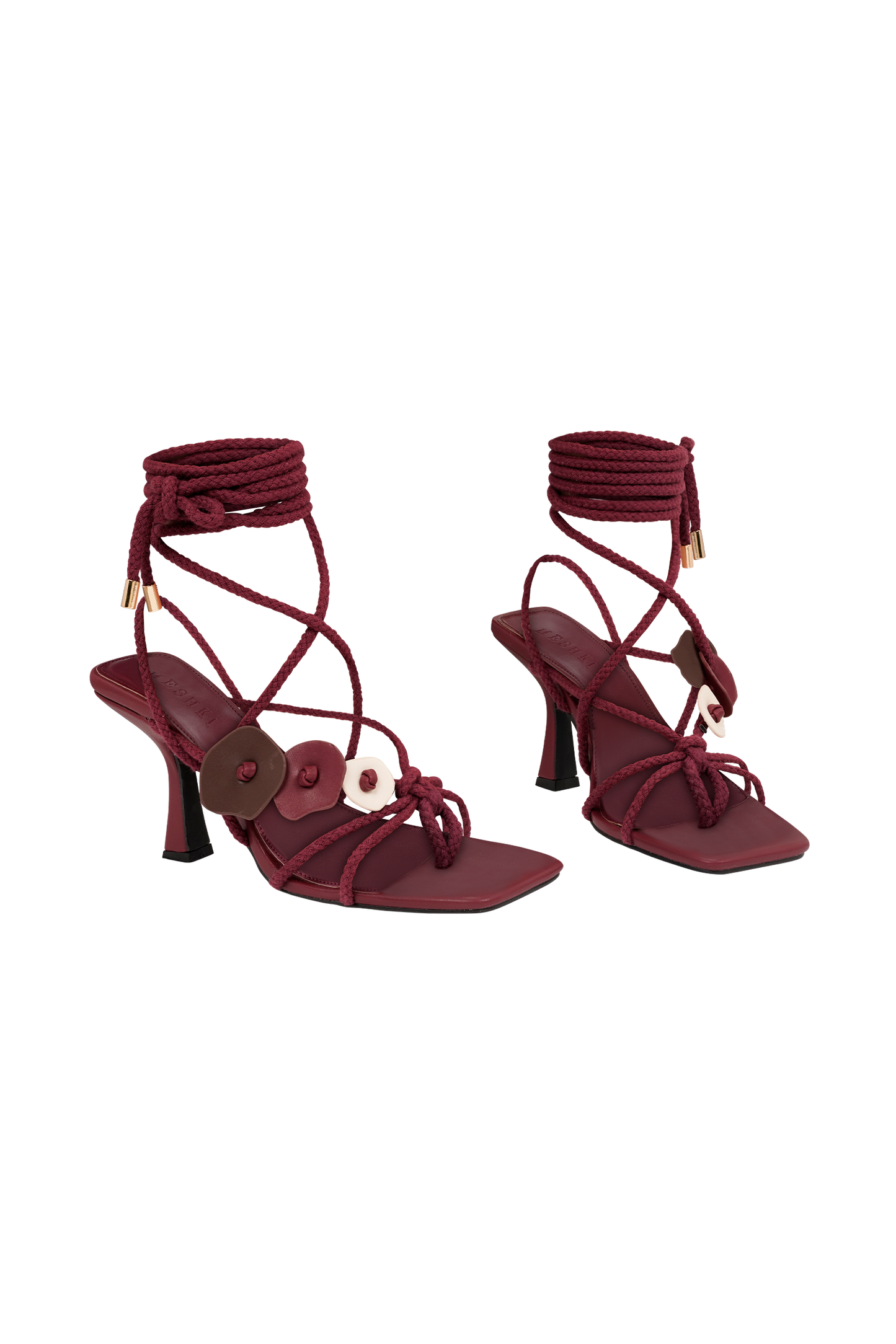 Sandale à talons et brides Ezekiel - Vin rouge