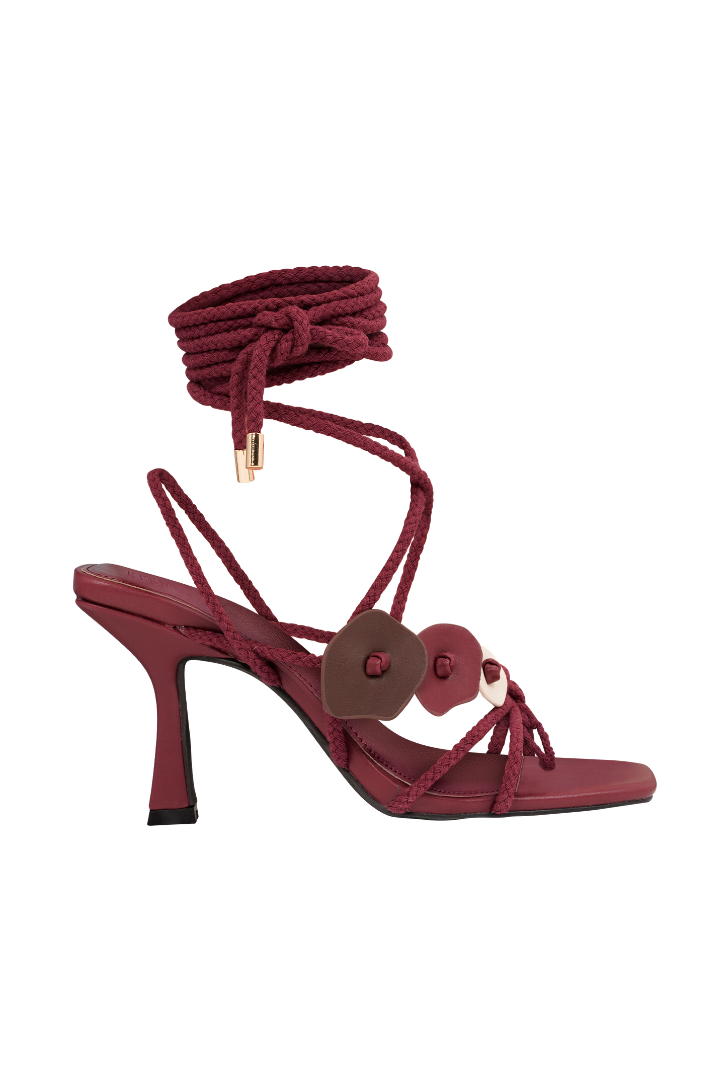 Sandale à talons et brides Ezekiel - Vin rouge