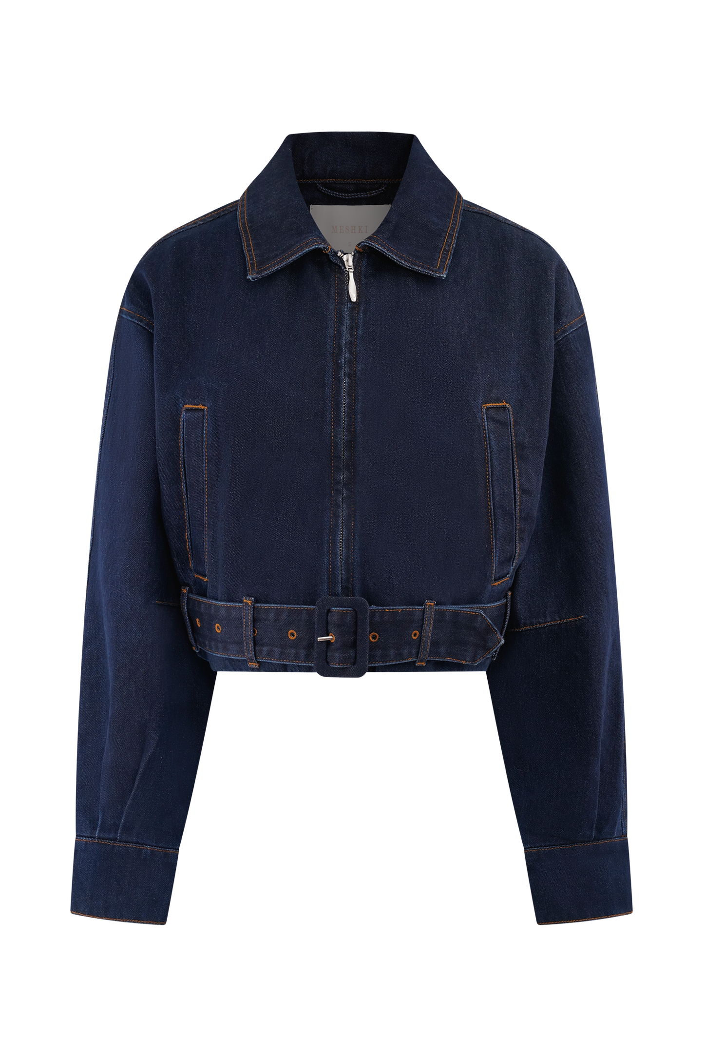 Veste en jean courte Fallon - Bleu indigo