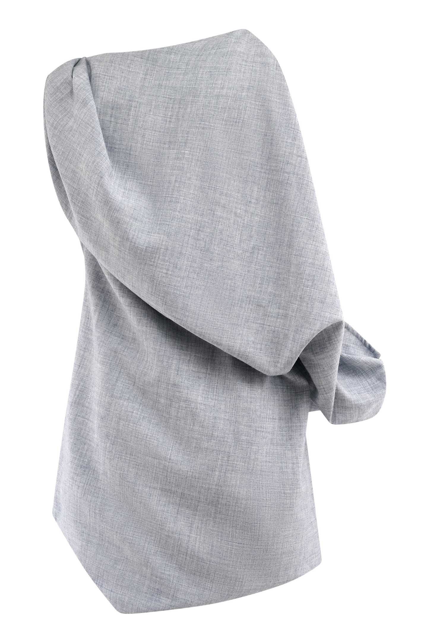 Mini-robe drapée Gabriella - Bleu charbon marbré