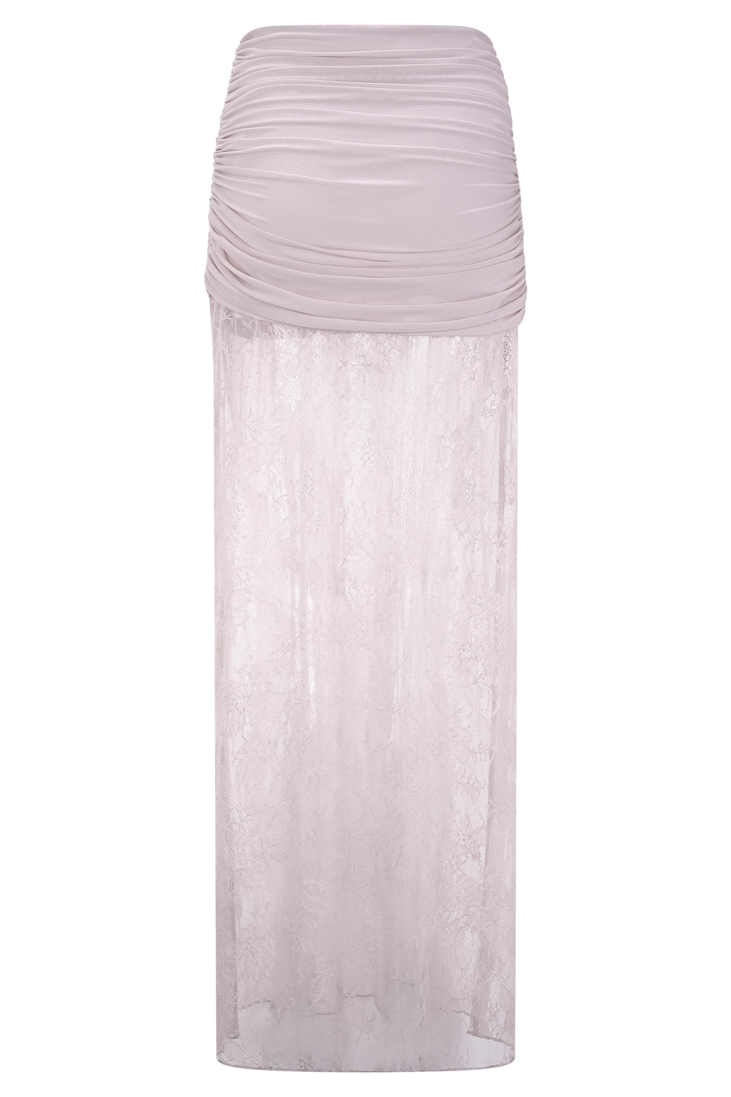 Jupe Maxi Guinevere en Dentelle et Maille - Lila