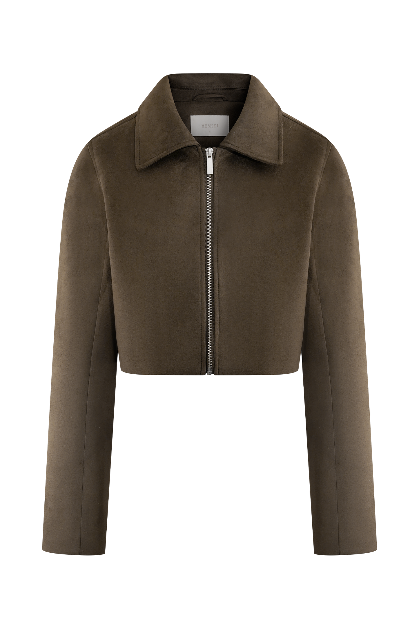 Veste à col en faux daim Hayes - Chocolat
