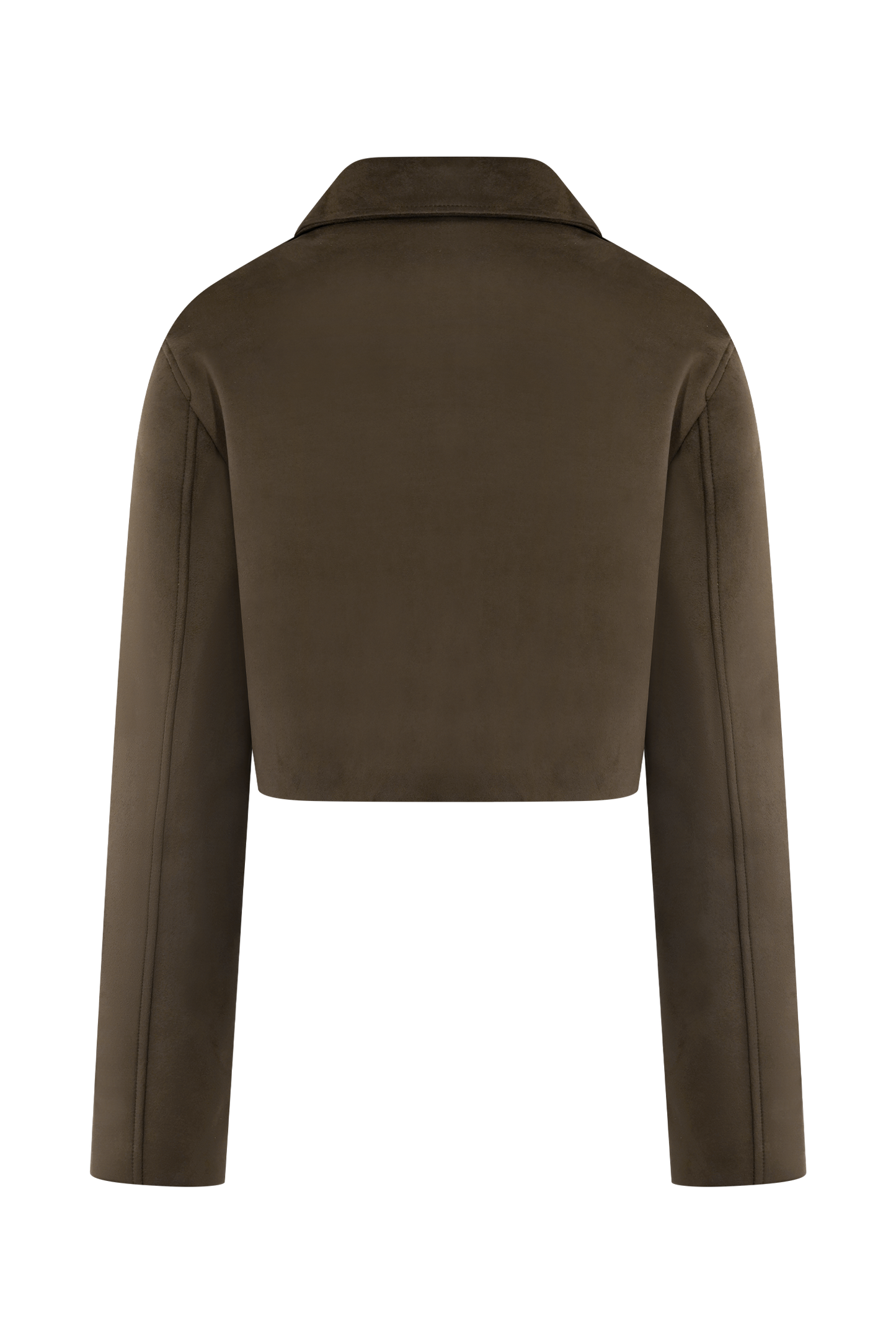 Veste à col en faux daim Hayes - Chocolat