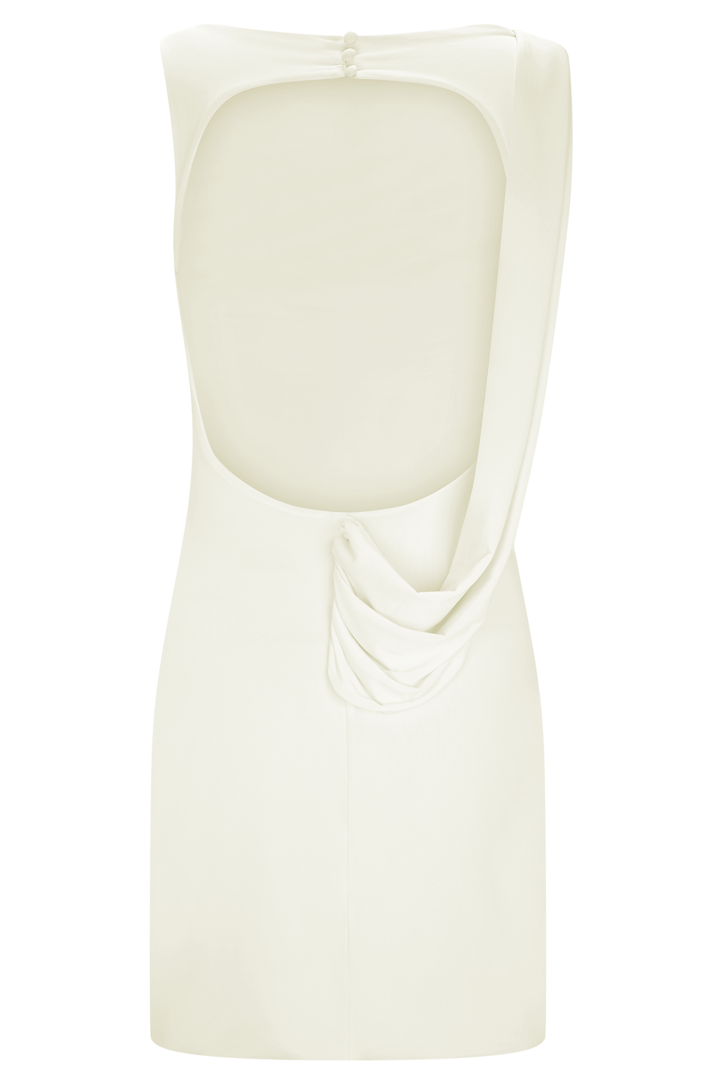 Robe mini Henley à drapé fluide - Ivoire
