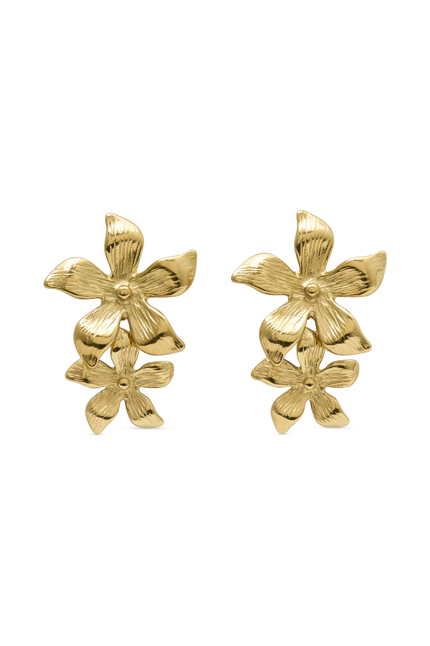 Boucles d'oreilles fleuries pendantantes Infatuated - Or
