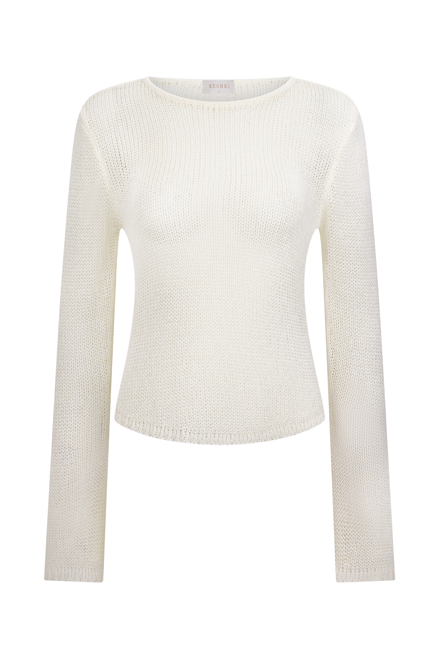 Top en tricot à manches longues Isabella - Blanc